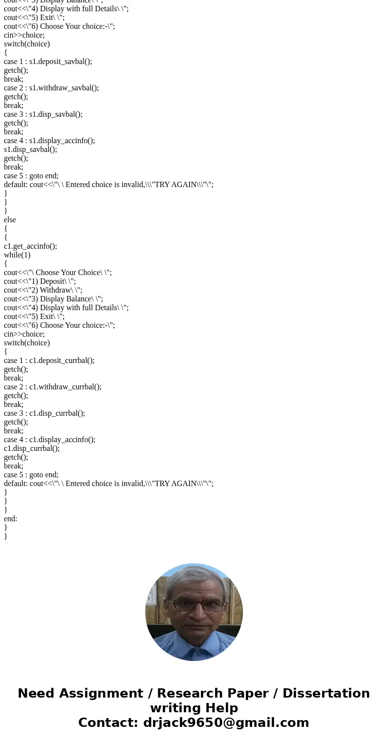 Help: Create a C++ Application that: Functional Requirements: Save-More is a small community bank that offers its customers 3 types of Bank Accounts – an intere Help: Create a C++ Application that: Functional Requirements: Save-More is a small community bank that offers its customers 3 types of Bank Accounts – an intere