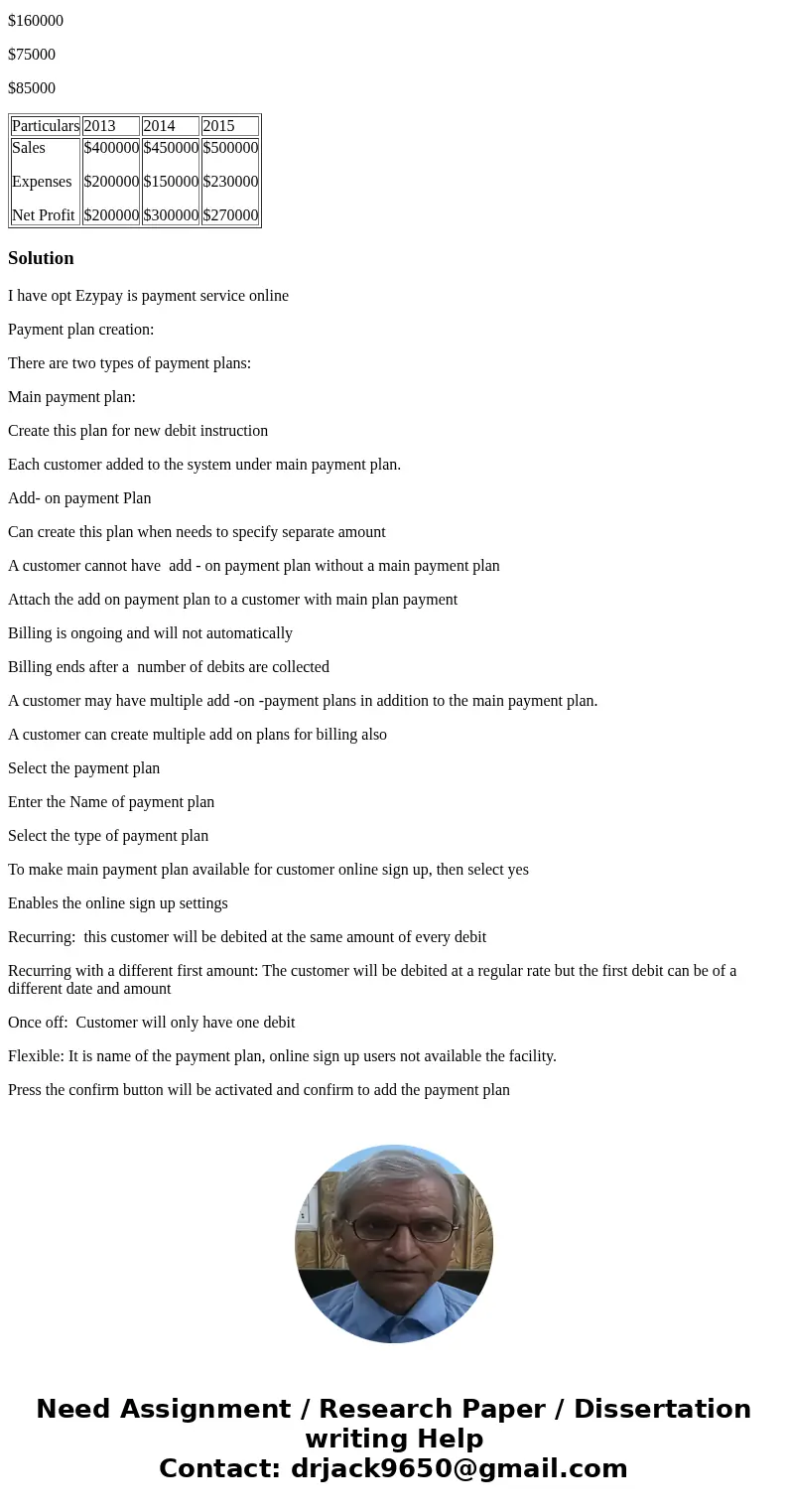 I need a payment plan created The payment plan outlines how you plan to receive money from your customers and which vendors you choose to use. Follow the guidel