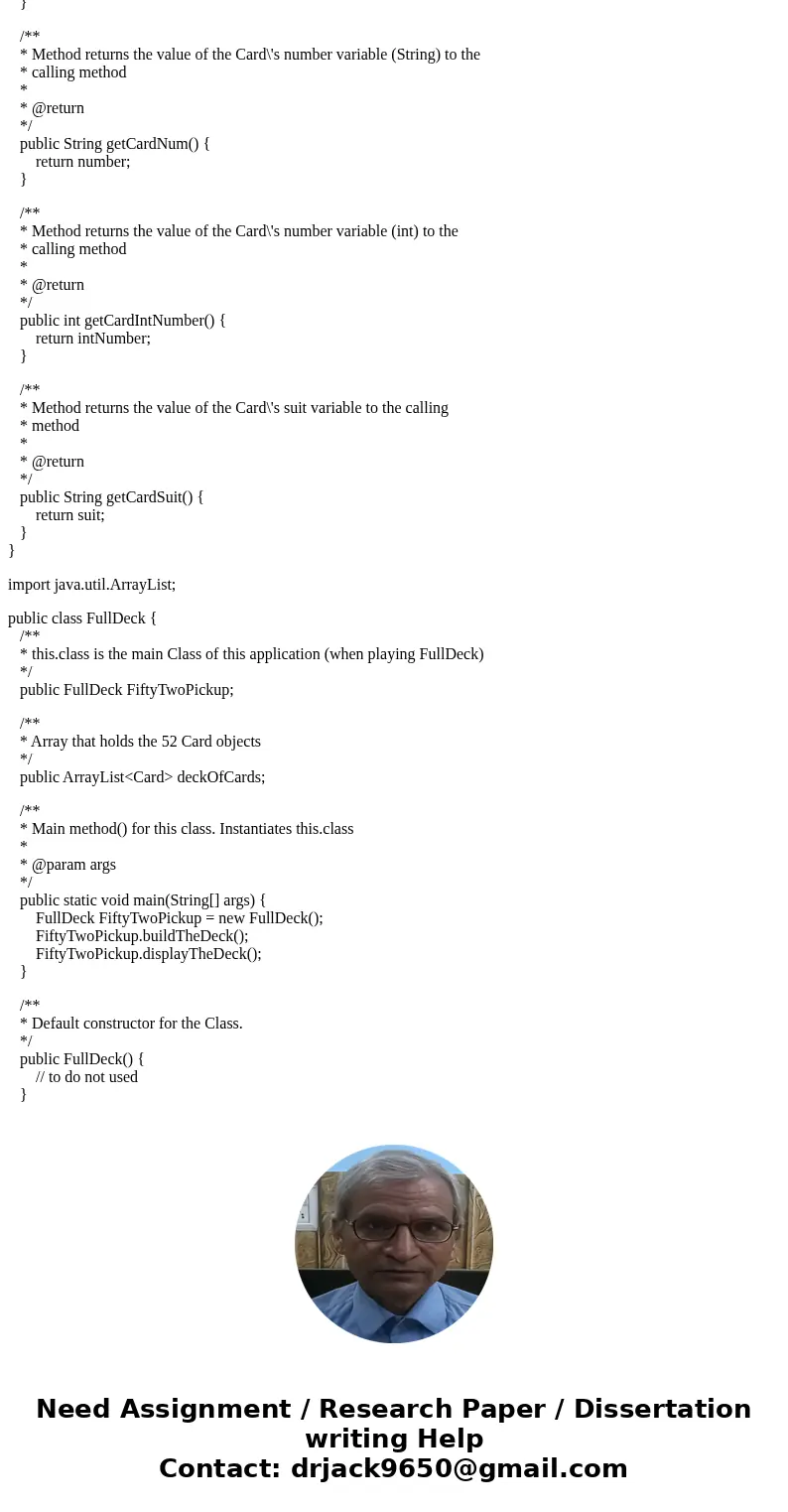 In Chapter 7, you modified a previously created Card class so that each Card would hold the name of a suit (\