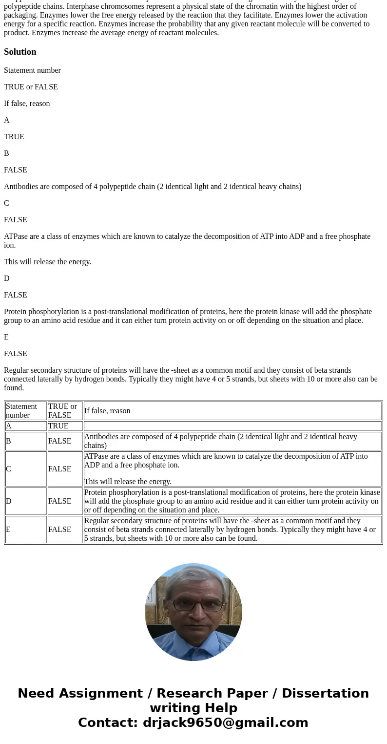  Indicate whether the following statements are true or false. If a statement is false, explain why it is false. Feedback inhibition is defined as a mechanism of