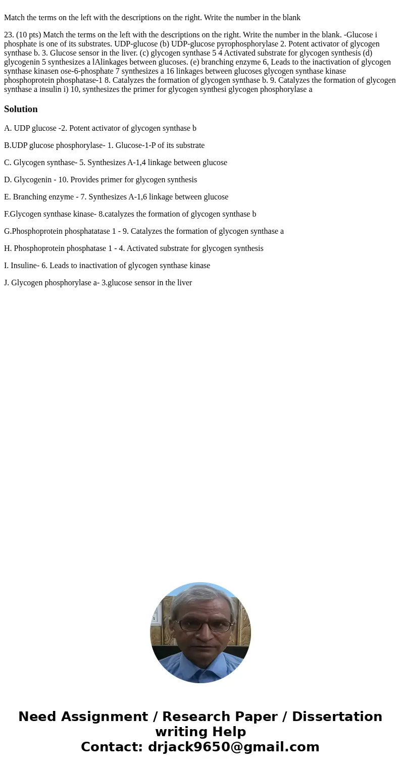 Match the terms on the left with the descriptions on the right. Write the number in the blank 23. (10 pts) Match the terms on the left with the descriptions on  Match the terms on the left with the descriptions on the right. Write the number in the blank 23. (10 pts) Match the terms on the left with the descriptions on