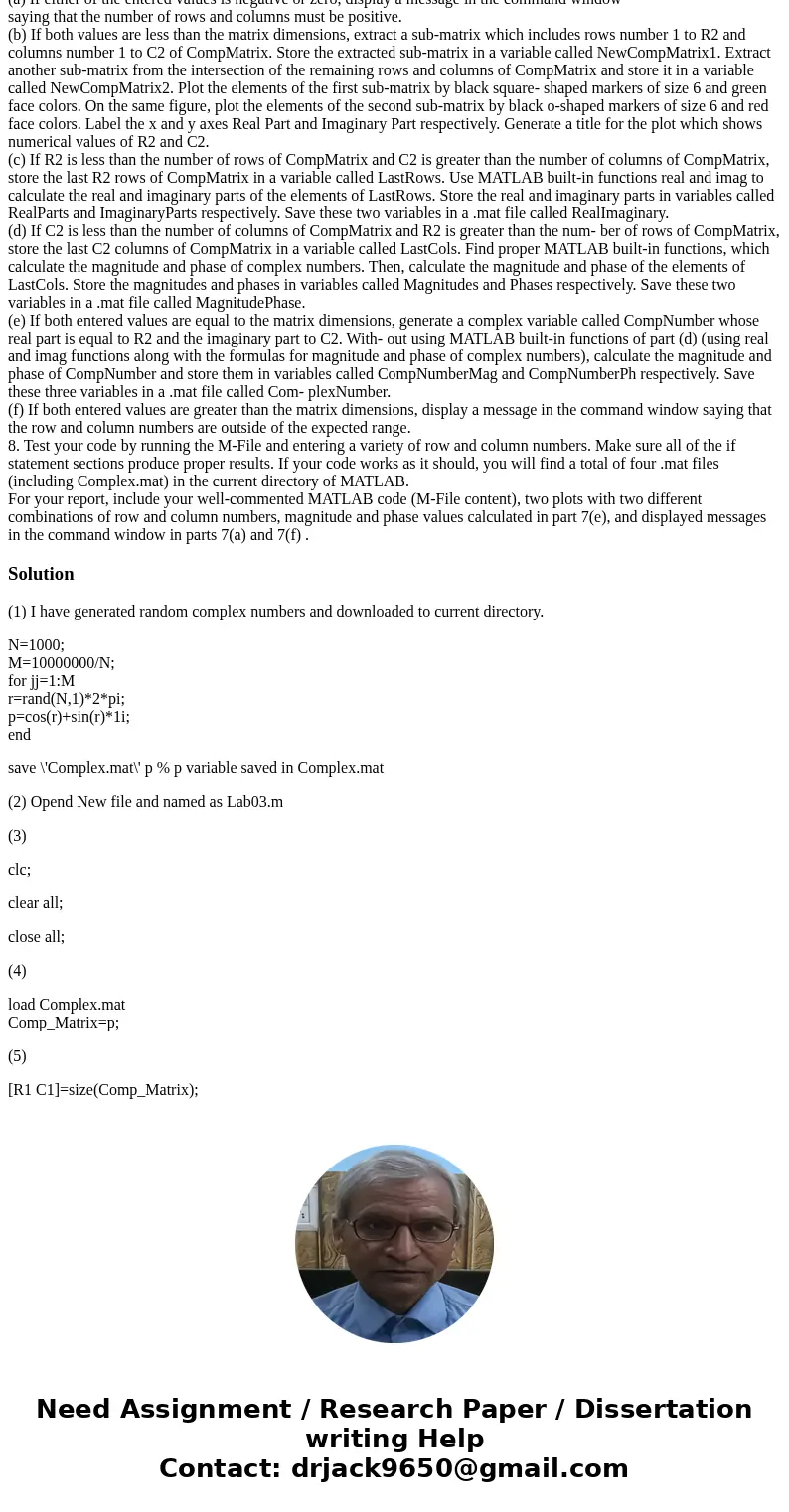Please help!!!!!!!!!!!!!!!!!! need codes The objective of this lab is to learn about different MATLAB functions which operate on complex numbers. 1. Download th Please help!!!!!!!!!!!!!!!!!! need codes The objective of this lab is to learn about different MATLAB functions which operate on complex numbers. 1. Download th