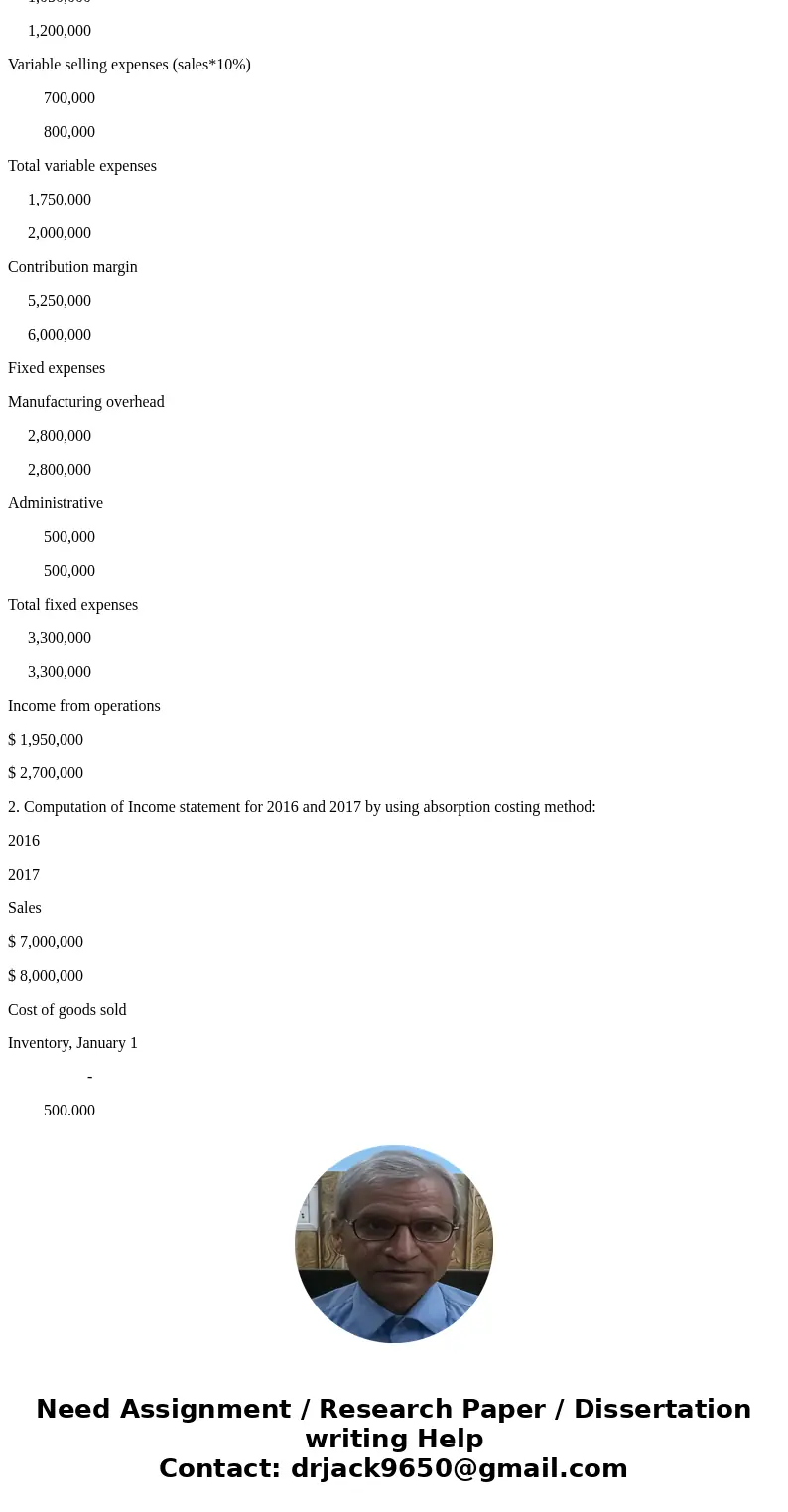 Problem 22-6A Jackson Company produces plastic that is used for injection-molding applications such as gears for small motors. In 2016, the first year of operat