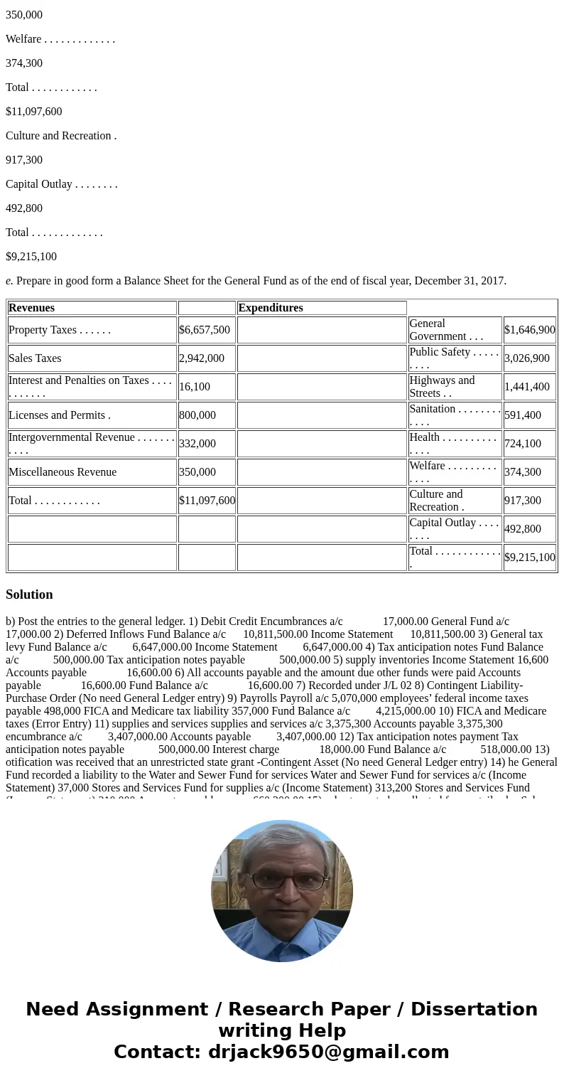 Record journal entries for the following transactions for FY 2017. Make any computations to the nearest dollar. Journal entry explanations are not required. Use