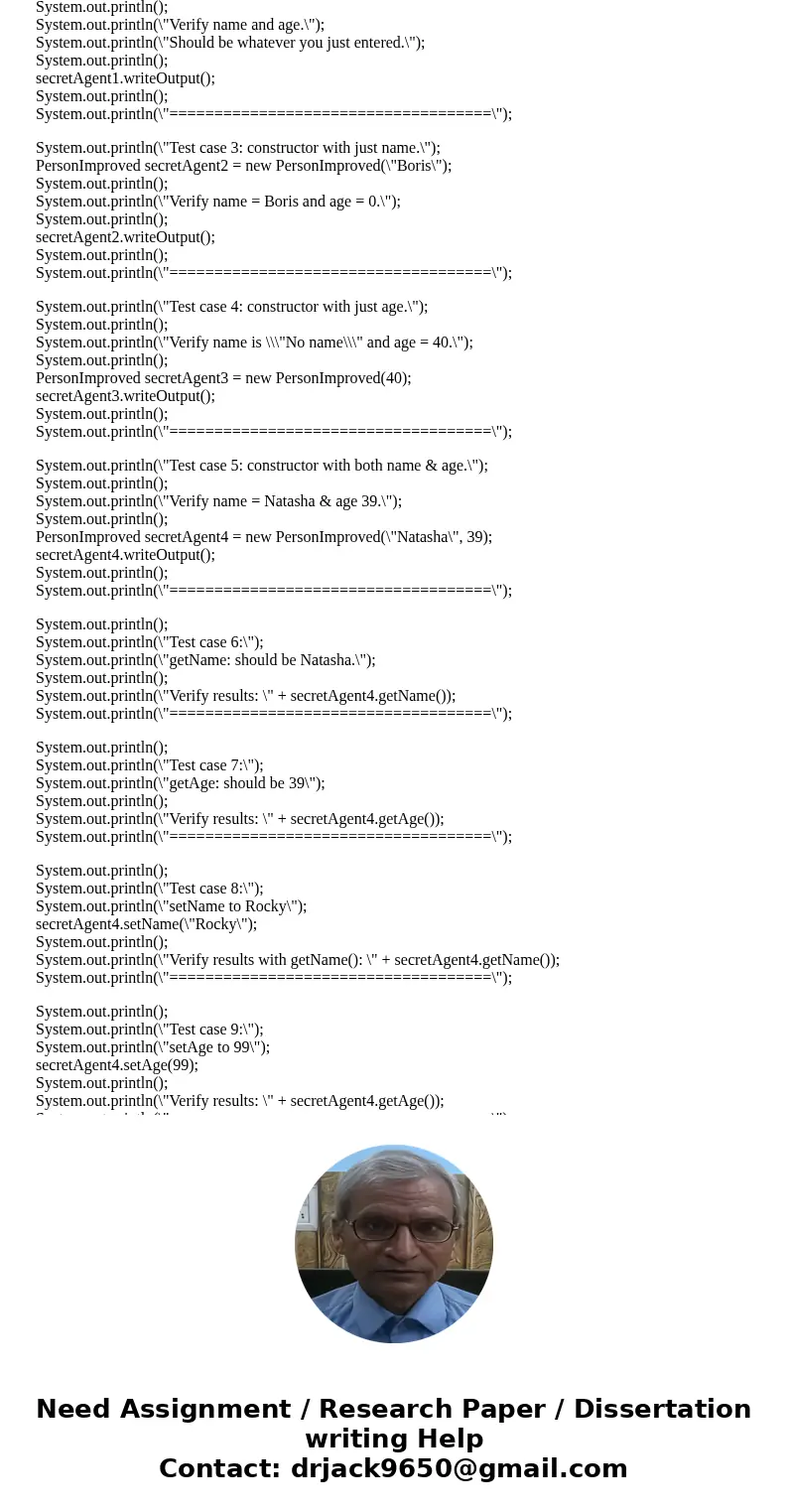 Repeat Programming Project 2 in Chapter 5. This time, add the following four constructor methods: one for each instance variable, one with two parameters for th Repeat Programming Project 2 in Chapter 5. This time, add the following four constructor methods: one for each instance variable, one with two parameters for th