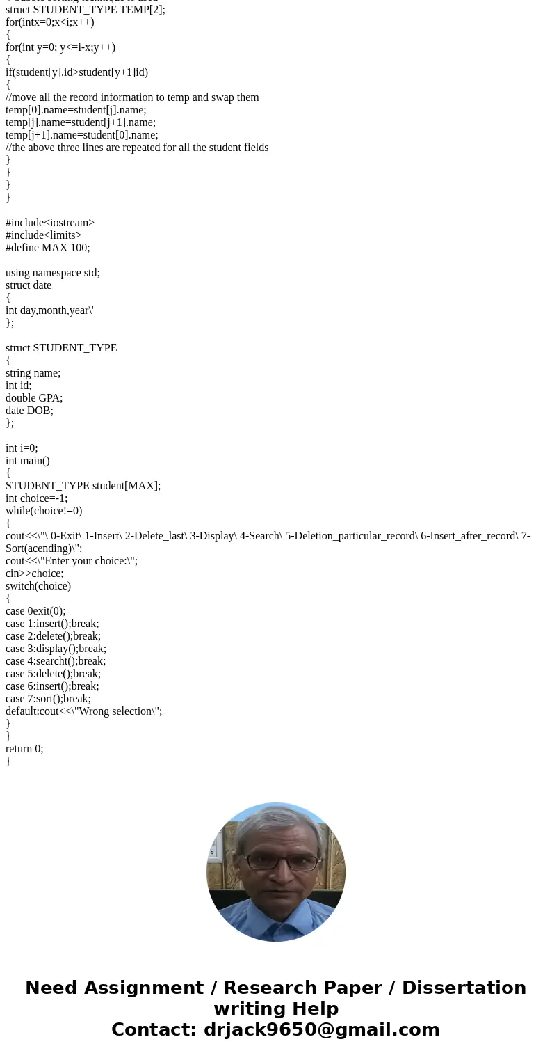  This is my code but not complete, please complete my code related by lab#4 And i wans results for output in black screen. #include<iostream> #include<