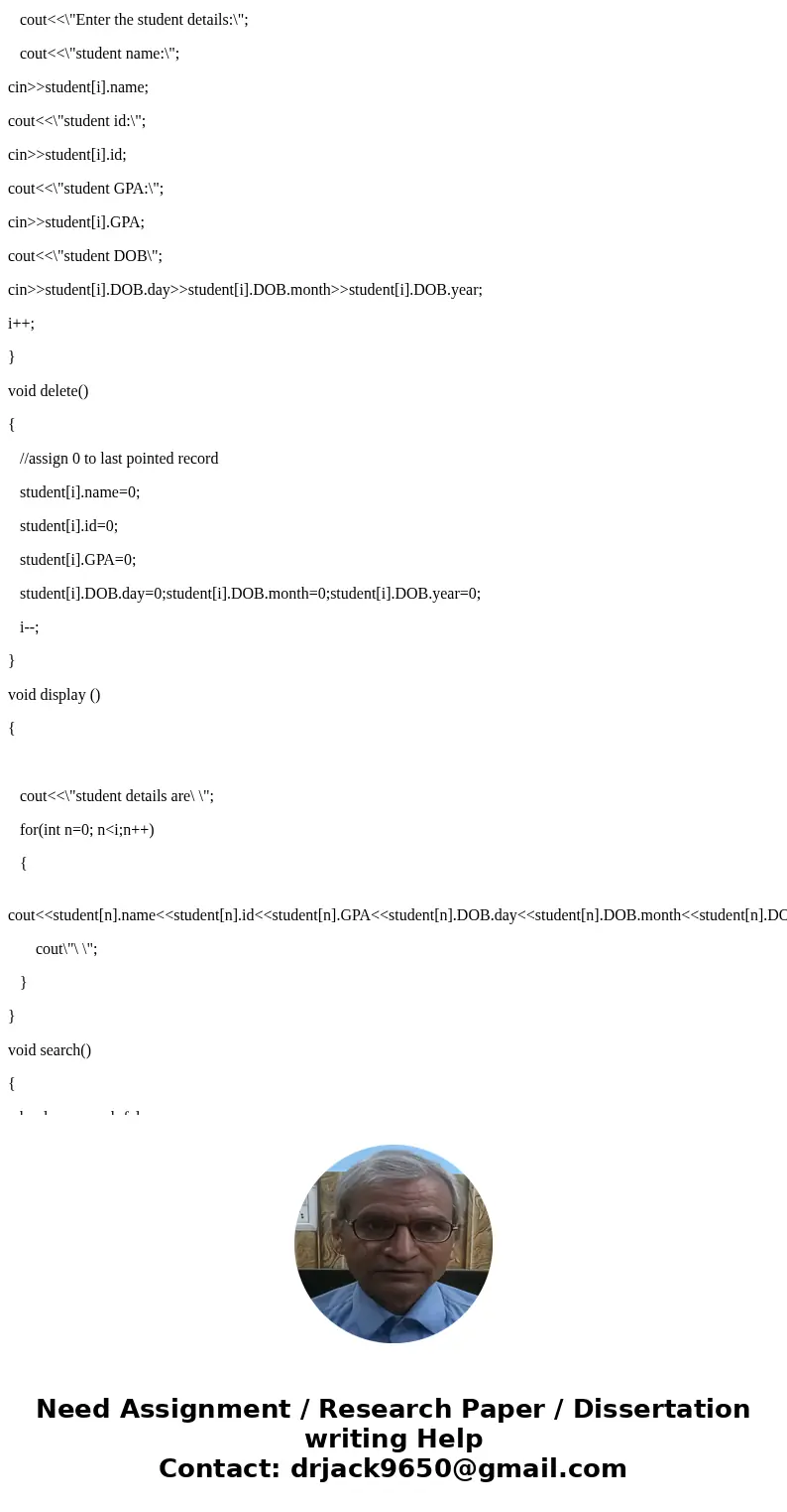  This is my code but not complete, please complete my code related by lab#4 And i wans results for output in black screen. #include<iostream> #include<