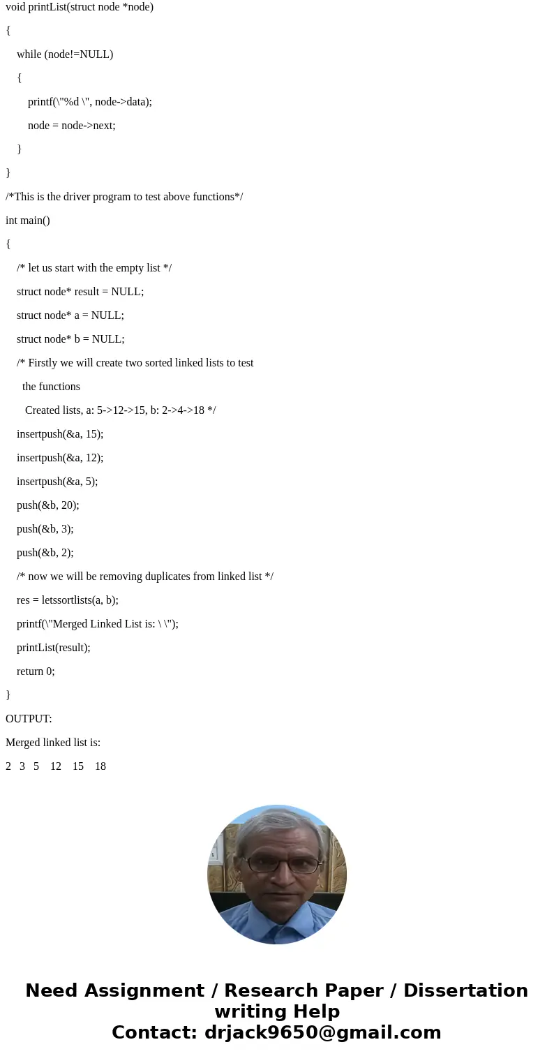 Use C++ Write a function to merge two doubly linked lists. The input lists have their elements in sorted order, from lowest to highest. The output list should a Use C++ Write a function to merge two doubly linked lists. The input lists have their elements in sorted order, from lowest to highest. The output list should a