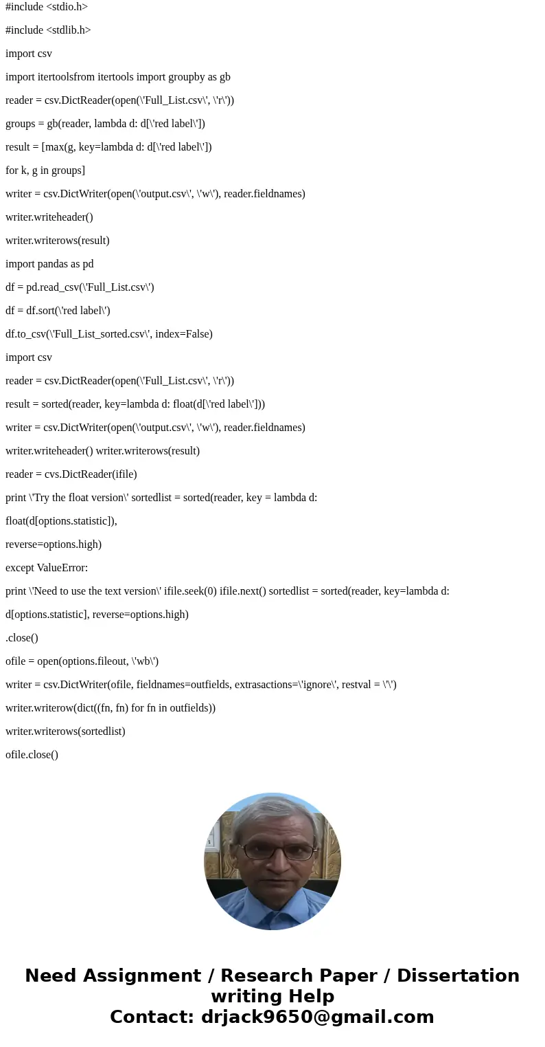 Using C/C++ : How can I sort a specific column from a CSV file. Assuming that CSV file has large data set (~9000) on each column.I want to read from one specifi Using C/C++ : How can I sort a specific column from a CSV file. Assuming that CSV file has large data set (~9000) on each column.I want to read from one specifi
