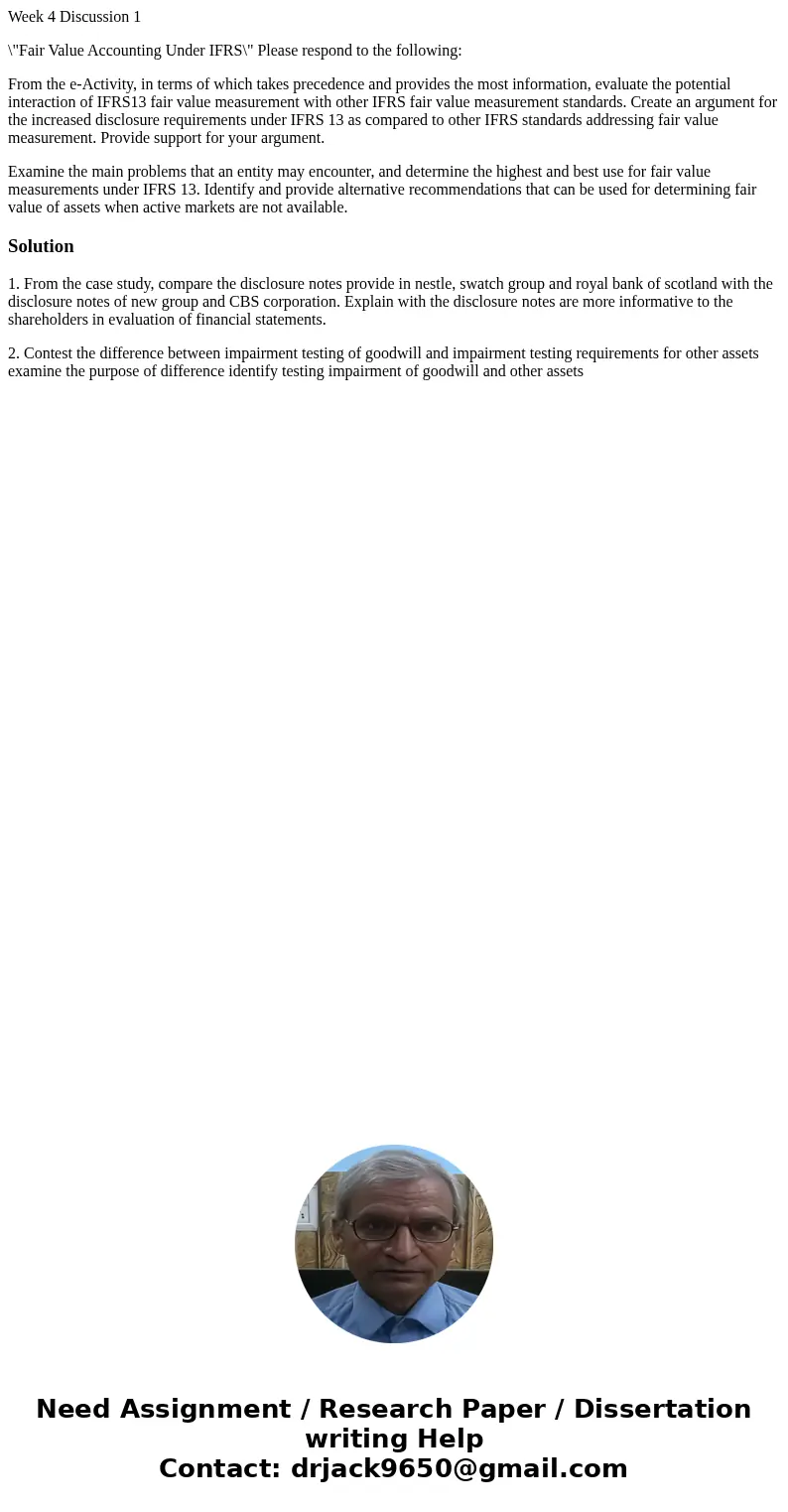 Week 4 Discussion 1 \