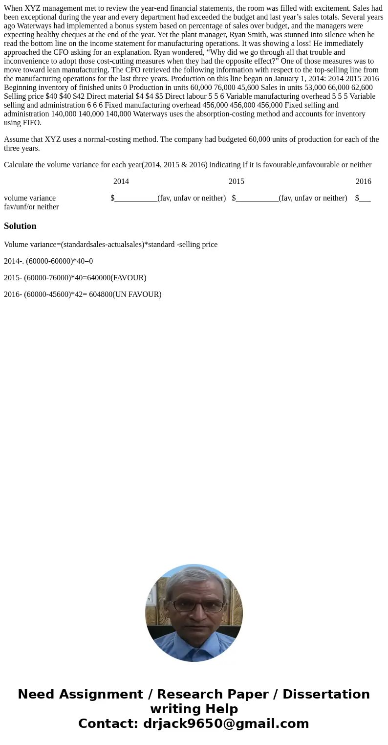 When XYZ management met to review the year-end financial statements, the room was filled with excitement. Sales had been exceptional during the year and every d