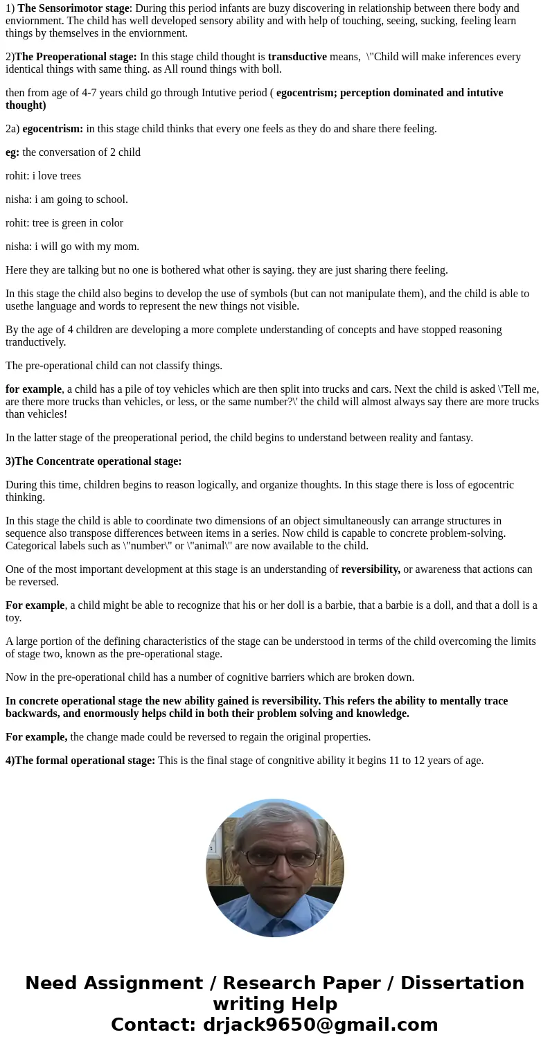 why is reversibility an important characteristic of children\'s reasoning at this stage of concrete operations? Give examples of experiments that demonstrate h  why is reversibility an important characteristic of children\'s reasoning at this stage of concrete operations? Give examples of experiments that demonstrate h