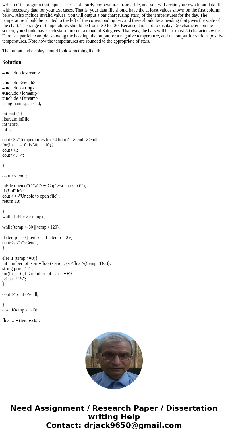 write a C++ program that inputs a series of hourly temperatures from a file, and you will create your own input data file with necessary data for your test case write a C++ program that inputs a series of hourly temperatures from a file, and you will create your own input data file with necessary data for your test case