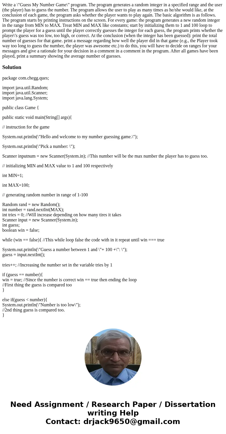 Write a \  Write a \