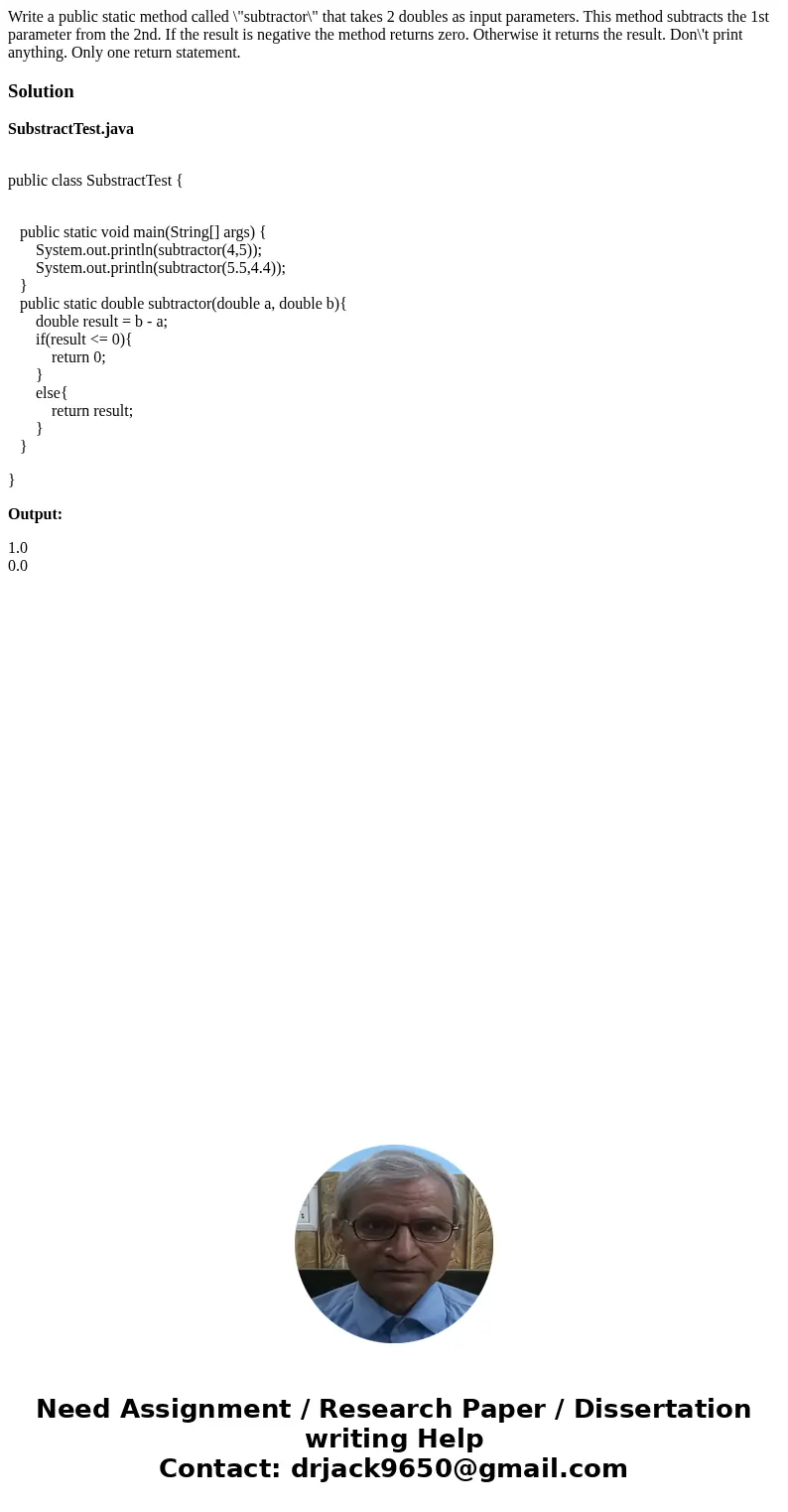 Write a public static method called \