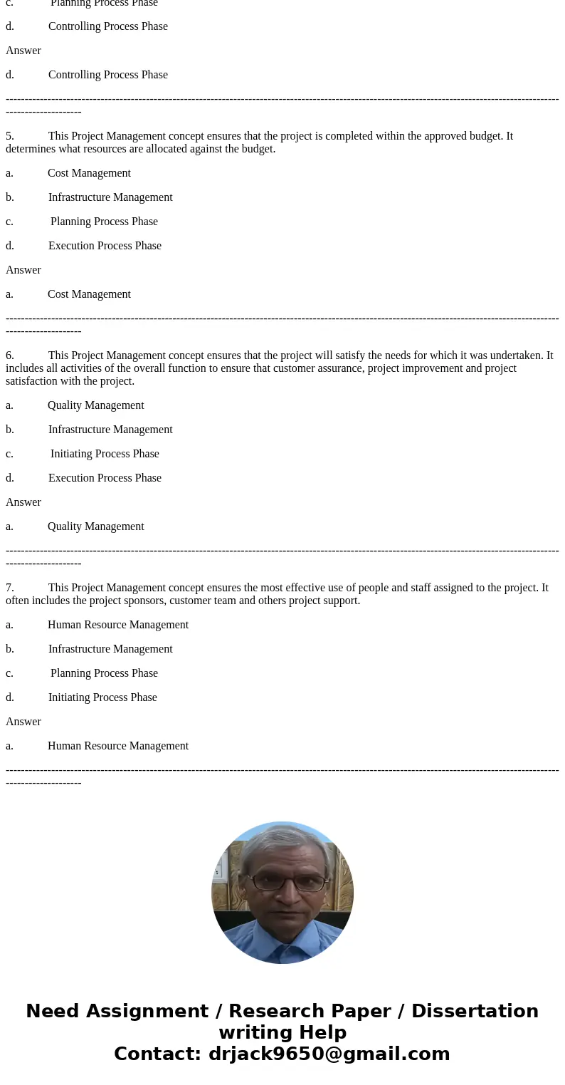 1. This Project Management concept ensures the various elements of the project are properly coordinated to provide a cohesive project plan. It involves making   1. This Project Management concept ensures the various elements of the project are properly coordinated to provide a cohesive project plan. It involves making