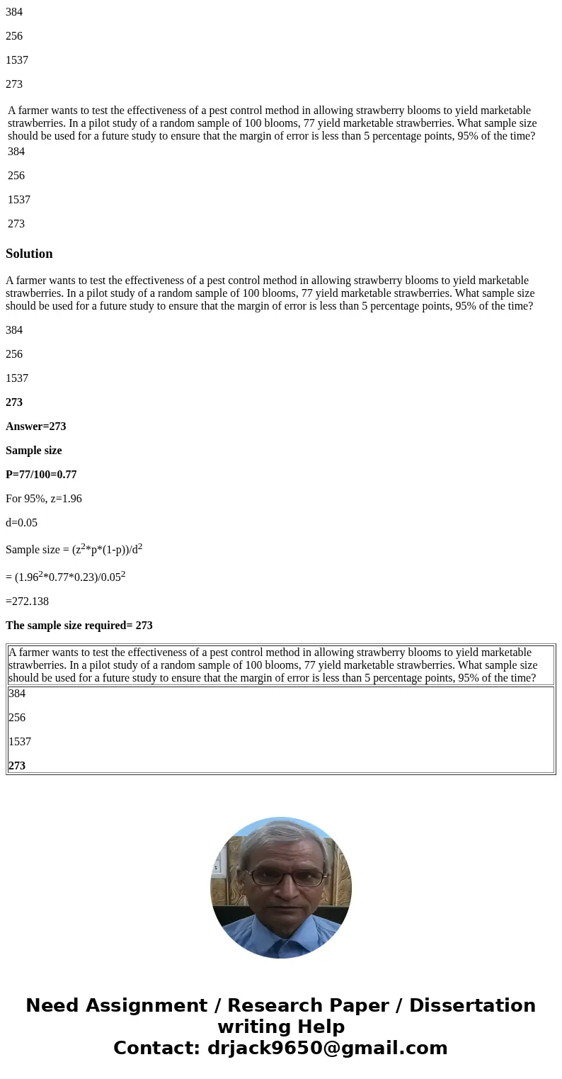 384 256 1537 273 A farmer wants to test the effectiveness of a pest control method in allowing strawberry blooms to yield marketable strawberries. In a pilot st 384 256 1537 273 A farmer wants to test the effectiveness of a pest control method in allowing strawberry blooms to yield marketable strawberries. In a pilot st