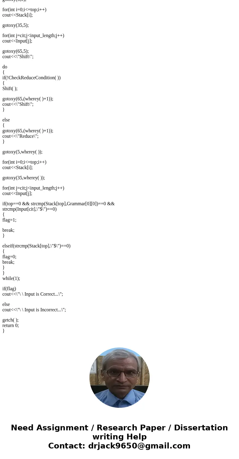 create a c++ code for all possible states for bottom parsing for the following grammar expression: E E->E+T E->T T->T*F T->F F->(E) F->iSoluti create a c++ code for all possible states for bottom parsing for the following grammar expression: E E->E+T E->T T->T*F T->F F->(E) F->iSoluti
