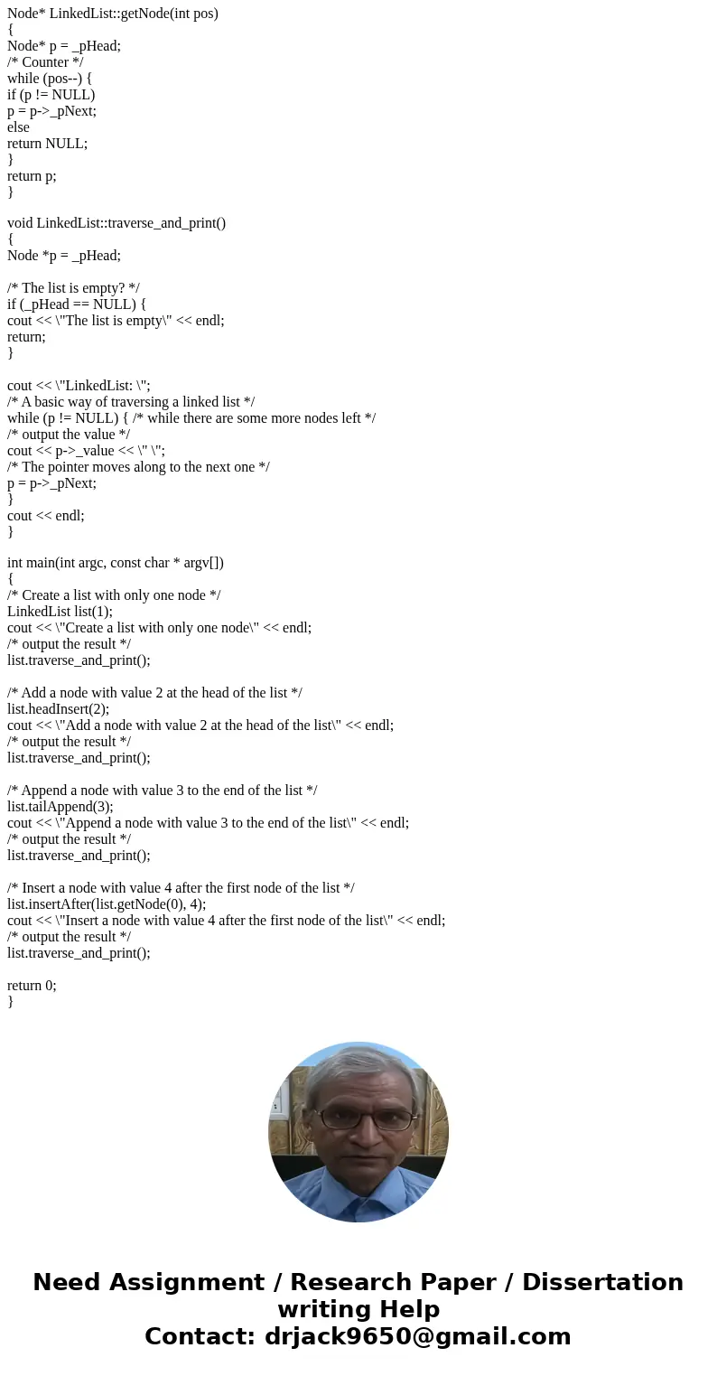 Create a link list. Add some nodes to it, search and delete nodes from it. Solution #include <iostream> #include <cstddef> using std::cout; using s  Create a link list. Add some nodes to it, search and delete nodes from it. Solution #include <iostream> #include <cstddef> using std::cout; using s