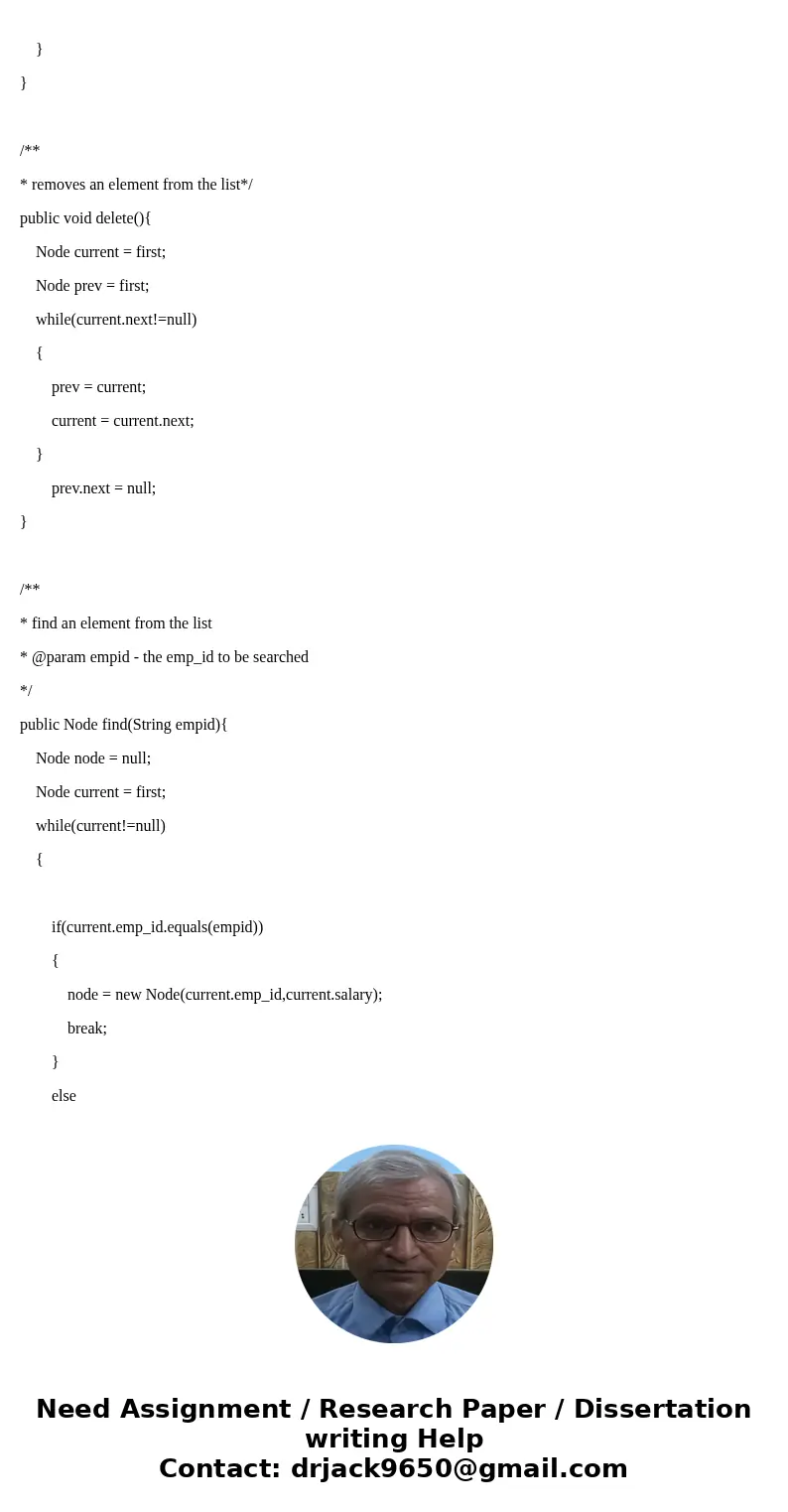 Create a program that implements a singly linked list of Employee. BY USING JAVA (NETBEANS) Each node must contain the following variables: - Emp_ID - Emp_Salar Create a program that implements a singly linked list of Employee. BY USING JAVA (NETBEANS) Each node must contain the following variables: - Emp_ID - Emp_Salar
