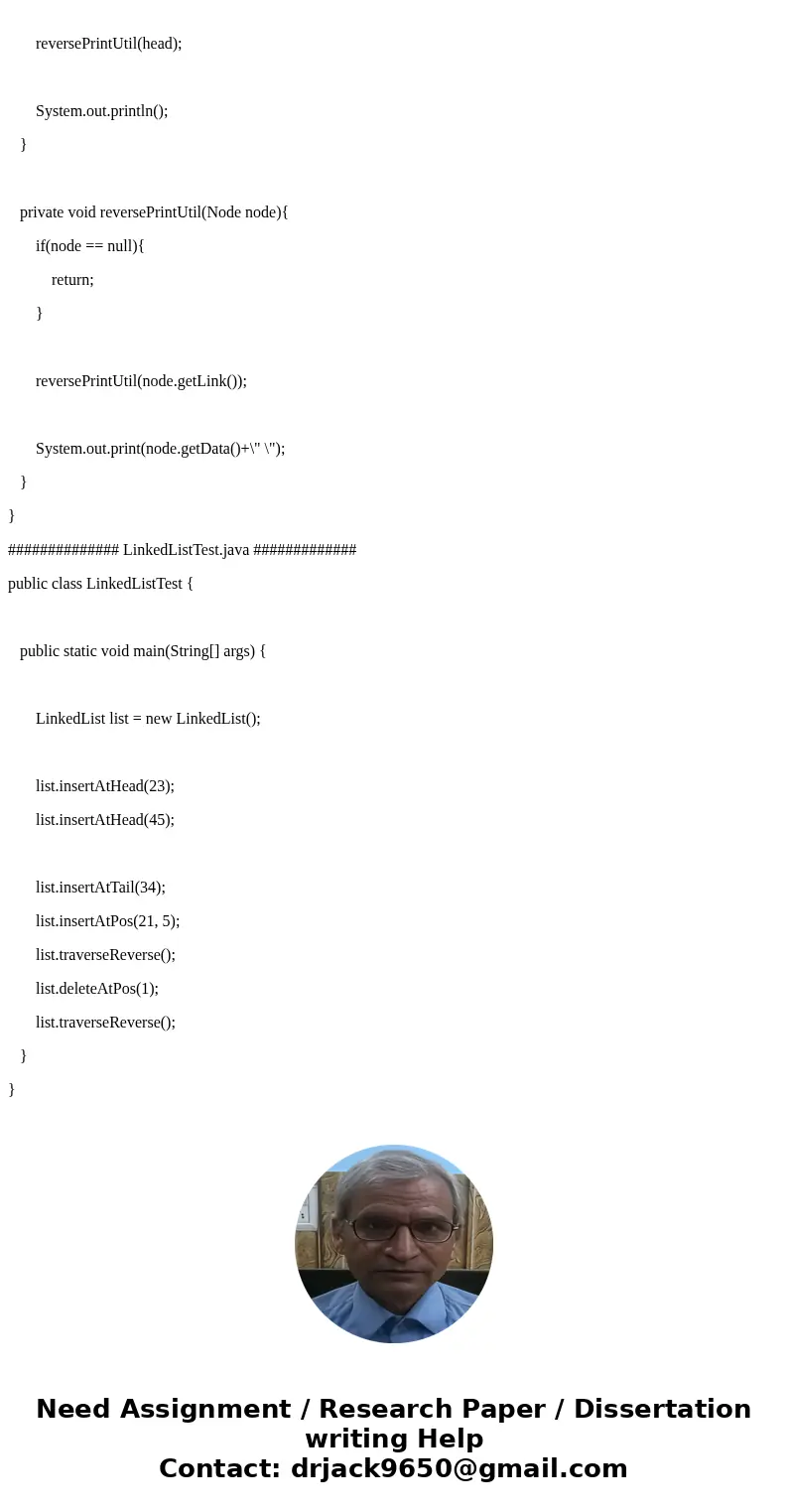 Create a single linked list and implement the below methods (do not import from java library) 1.Insert at the tail of the linked list 2.Insert at the head of th Create a single linked list and implement the below methods (do not import from java library) 1.Insert at the tail of the linked list 2.Insert at the head of th