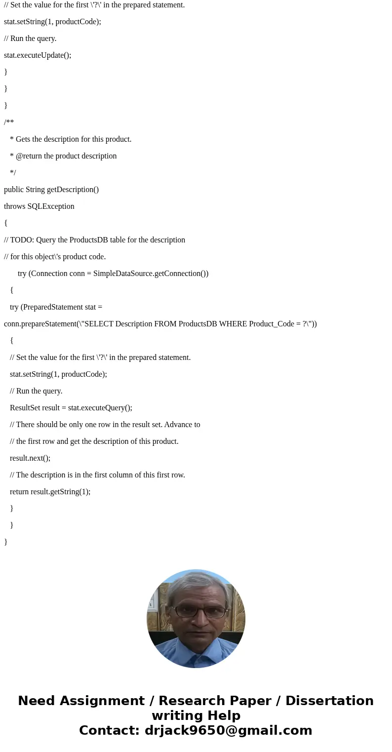 database properties: jdbc.url=jdbc:derby:BigJavaDB;create=true # With other databases, you may need to add entries such as these # jdbc.username=admin # jdbc.pa