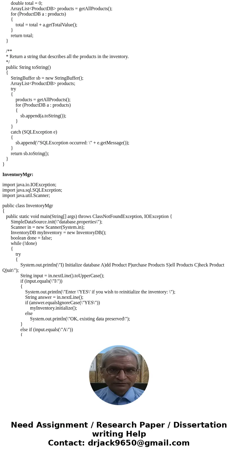 database properties: jdbc.url=jdbc:derby:BigJavaDB;create=true # With other databases, you may need to add entries such as these # jdbc.username=admin # jdbc.pa