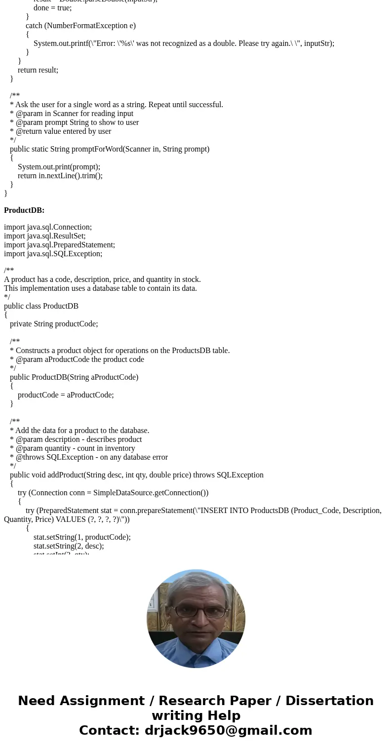 database properties: jdbc.url=jdbc:derby:BigJavaDB;create=true # With other databases, you may need to add entries such as these # jdbc.username=admin # jdbc.pa