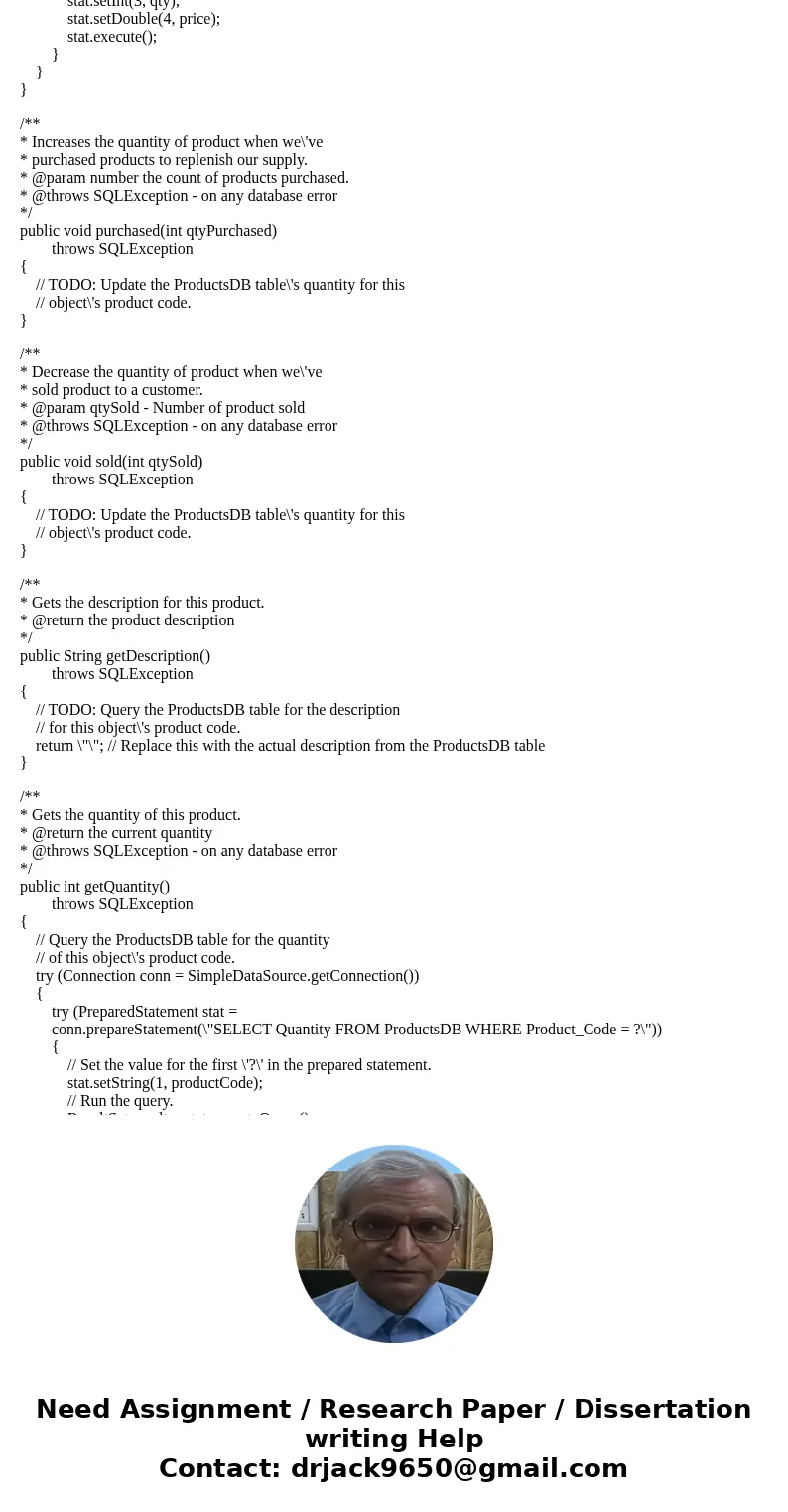 database properties: jdbc.url=jdbc:derby:BigJavaDB;create=true # With other databases, you may need to add entries such as these # jdbc.username=admin # jdbc.pa