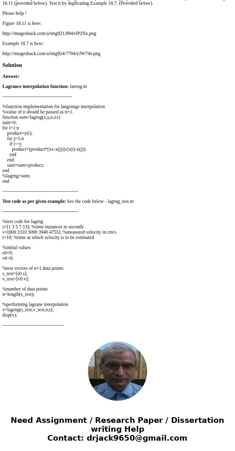 Develop, debug, and test a matlab program to implement Language interpolation. Base it on the pseudocode from Fig 18.11 (provided below). Test it by duplicating Develop, debug, and test a matlab program to implement Language interpolation. Base it on the pseudocode from Fig 18.11 (provided below). Test it by duplicating