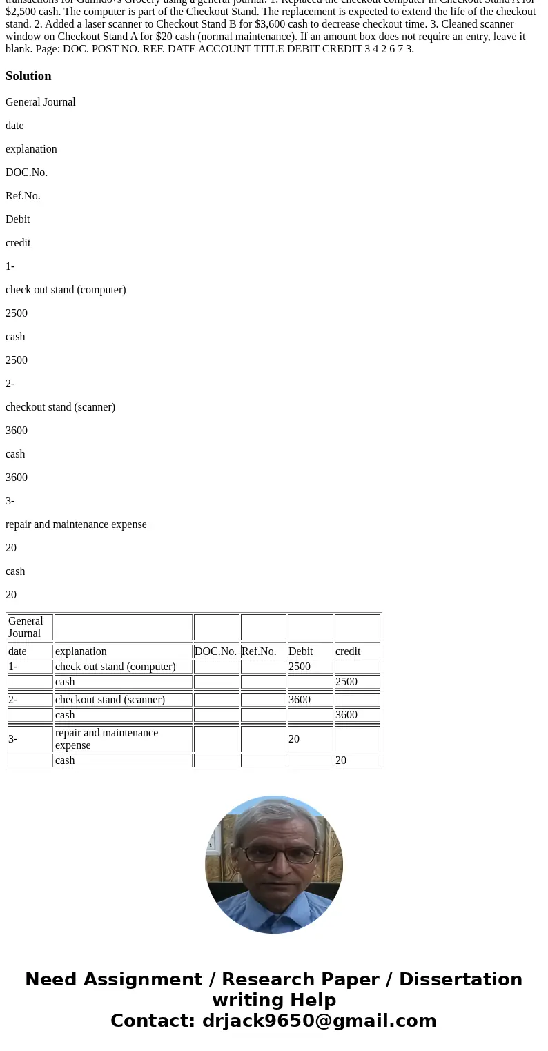 I need help.Thank you Journal Entries: Repairs, Maintenance, Additions, Improvements, and Repl Prepare the entries for the following transactions for Galindo\'  I need help.Thank you Journal Entries: Repairs, Maintenance, Additions, Improvements, and Repl Prepare the entries for the following transactions for Galindo\'