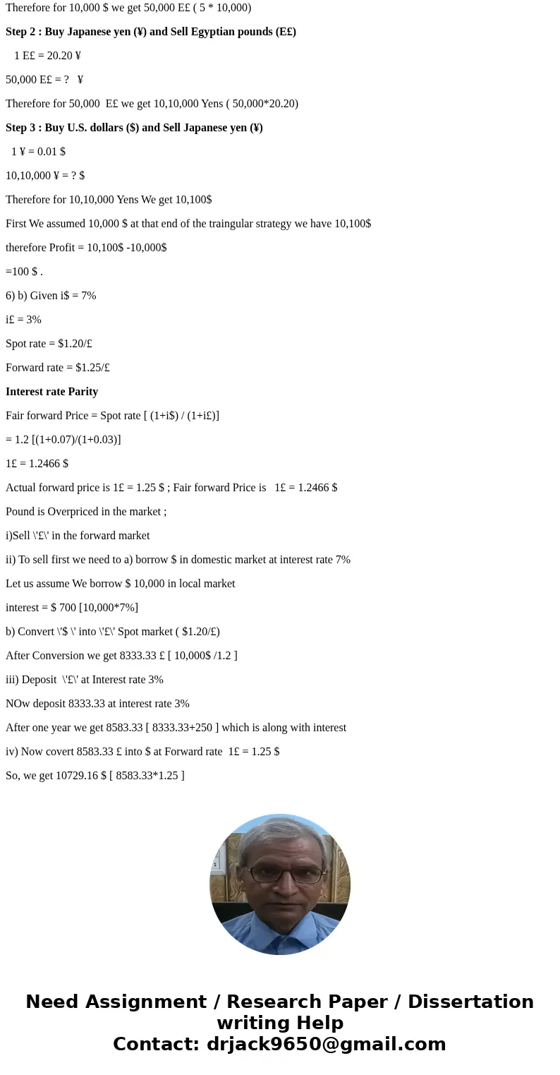 II. (6) Questions below are based on the lecture notes (CH4). a. Suppose that the value of E£ in yen is now in slide #12, which is : Cross exchange rates and tr II. (6) Questions below are based on the lecture notes (CH4). a. Suppose that the value of E£ in yen is now in slide #12, which is : Cross exchange rates and tr