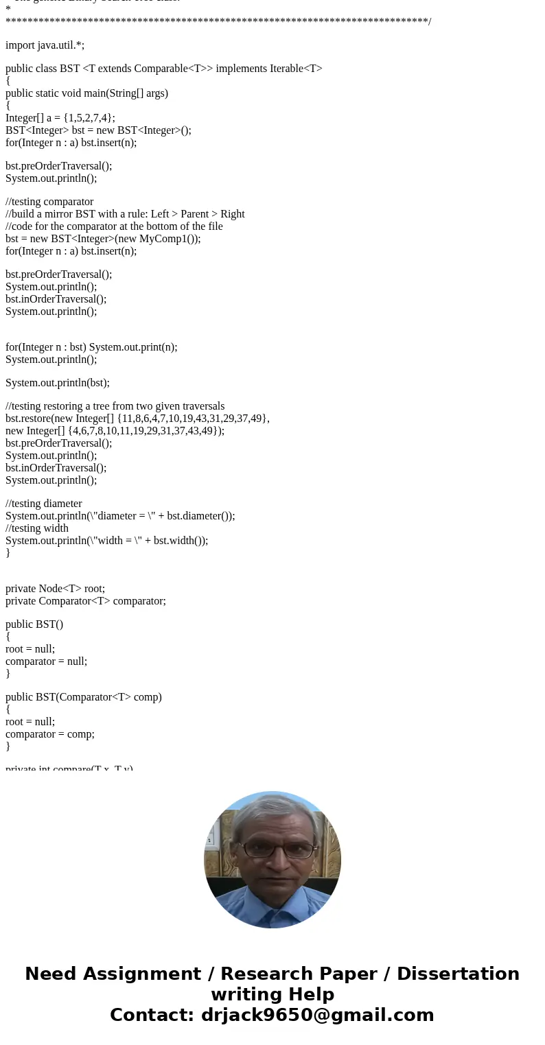 (In java language) 1. Use recursion in implementing the binarySearch method 2. Use Generics in implementing different methods 3. Use the attached driver. Do not (In java language) 1. Use recursion in implementing the binarySearch method 2. Use Generics in implementing different methods 3. Use the attached driver. Do not