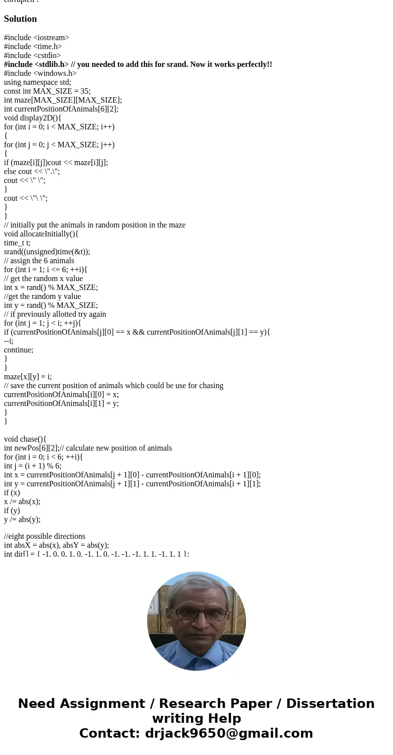 #include<iostream> #include<time.h> #include<cstdio> #include<windows.h> using namespace std; const int MAX_SIZE = 35; int maze[MAX_SIZE #include<iostream> #include<time.h> #include<cstdio> #include<windows.h> using namespace std; const int MAX_SIZE = 35; int maze[MAX_SIZE
