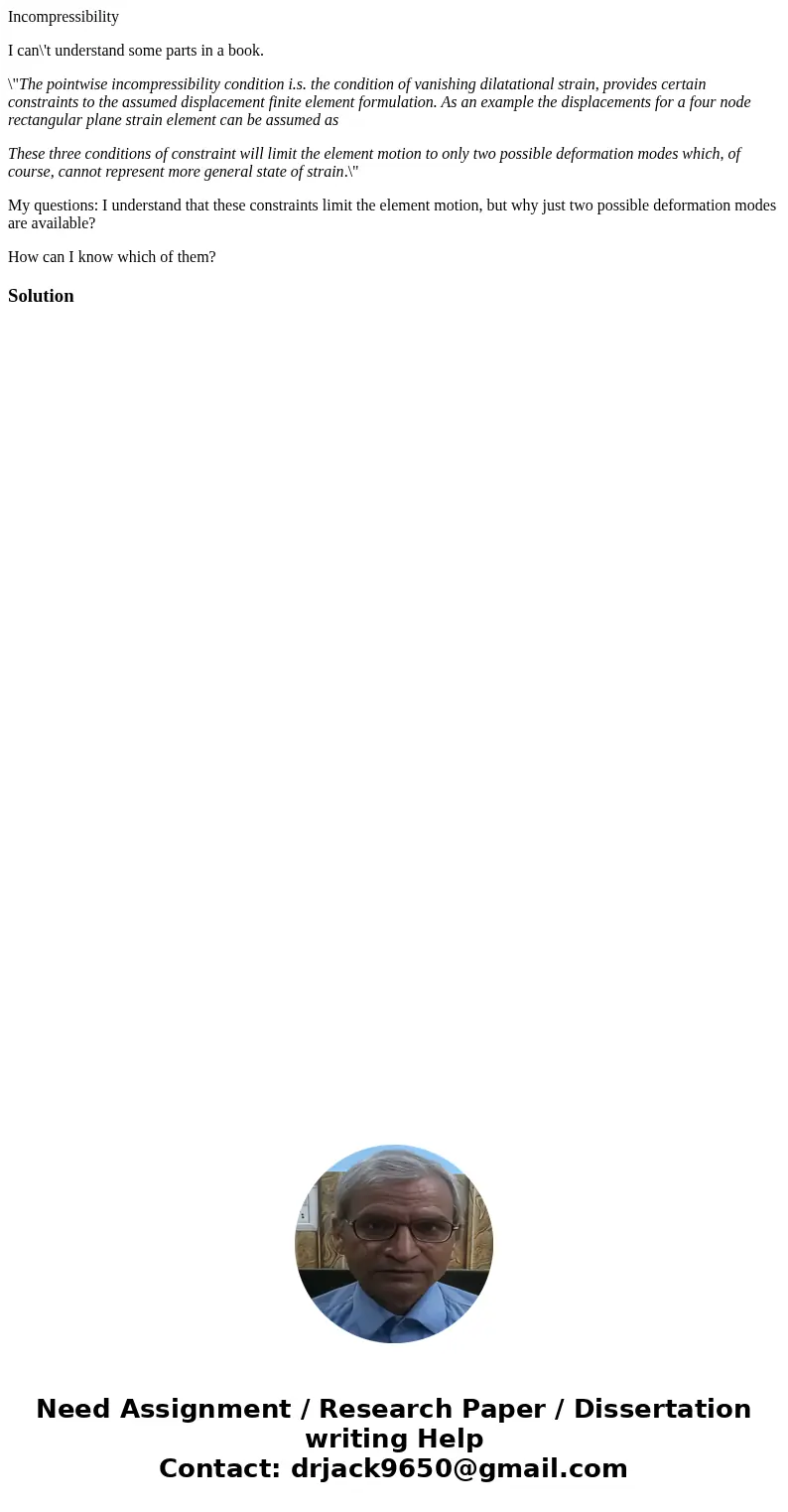 Incompressibility I can\'t understand some parts in a book. \ Incompressibility I can\'t understand some parts in a book. \