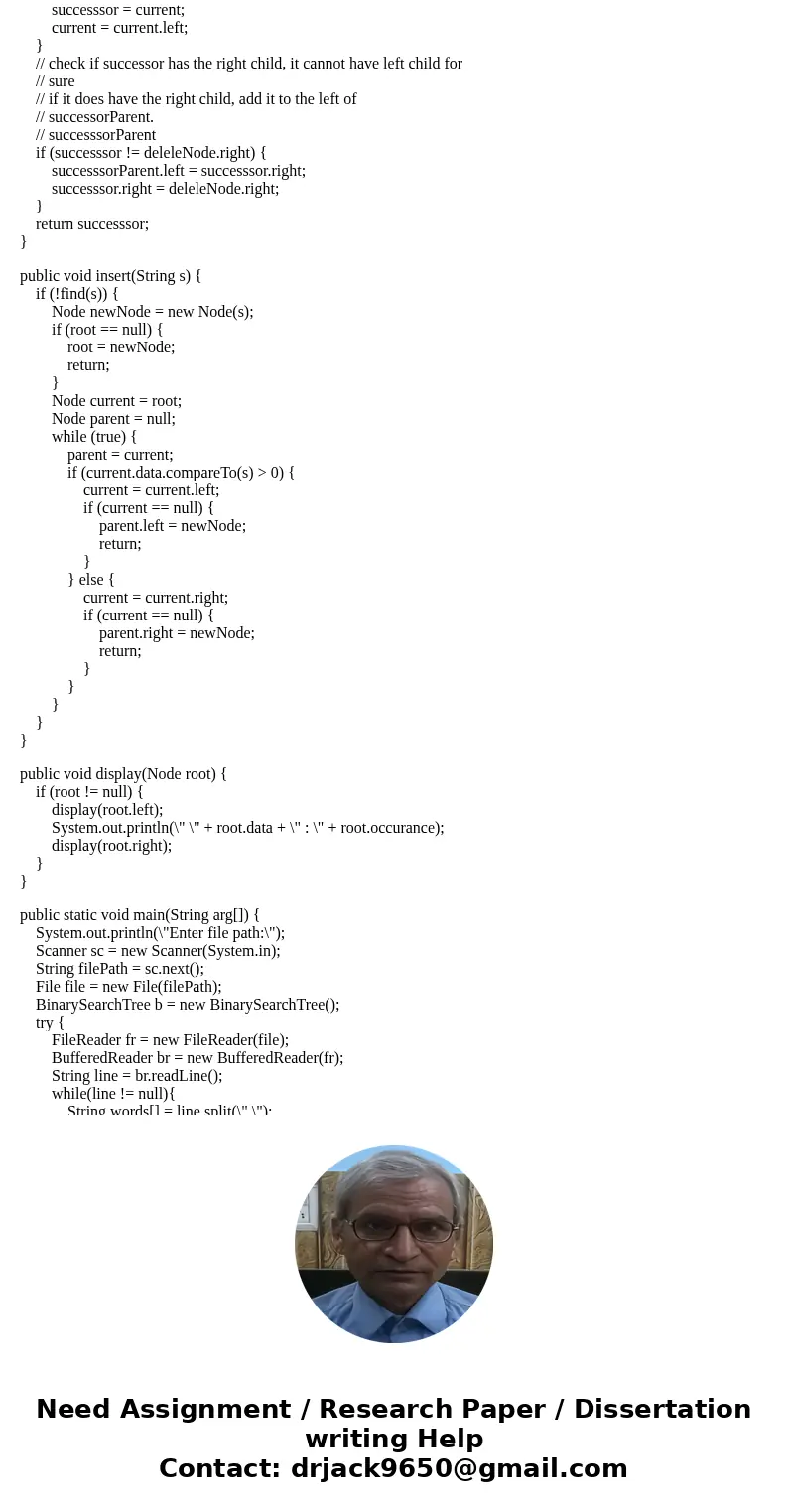 JAVA Problem (BST) A text concordance BST is a BST of all the distinct words in a piece of text, and in this project we consider the problem of constructing one JAVA Problem (BST) A text concordance BST is a BST of all the distinct words in a piece of text, and in this project we consider the problem of constructing one