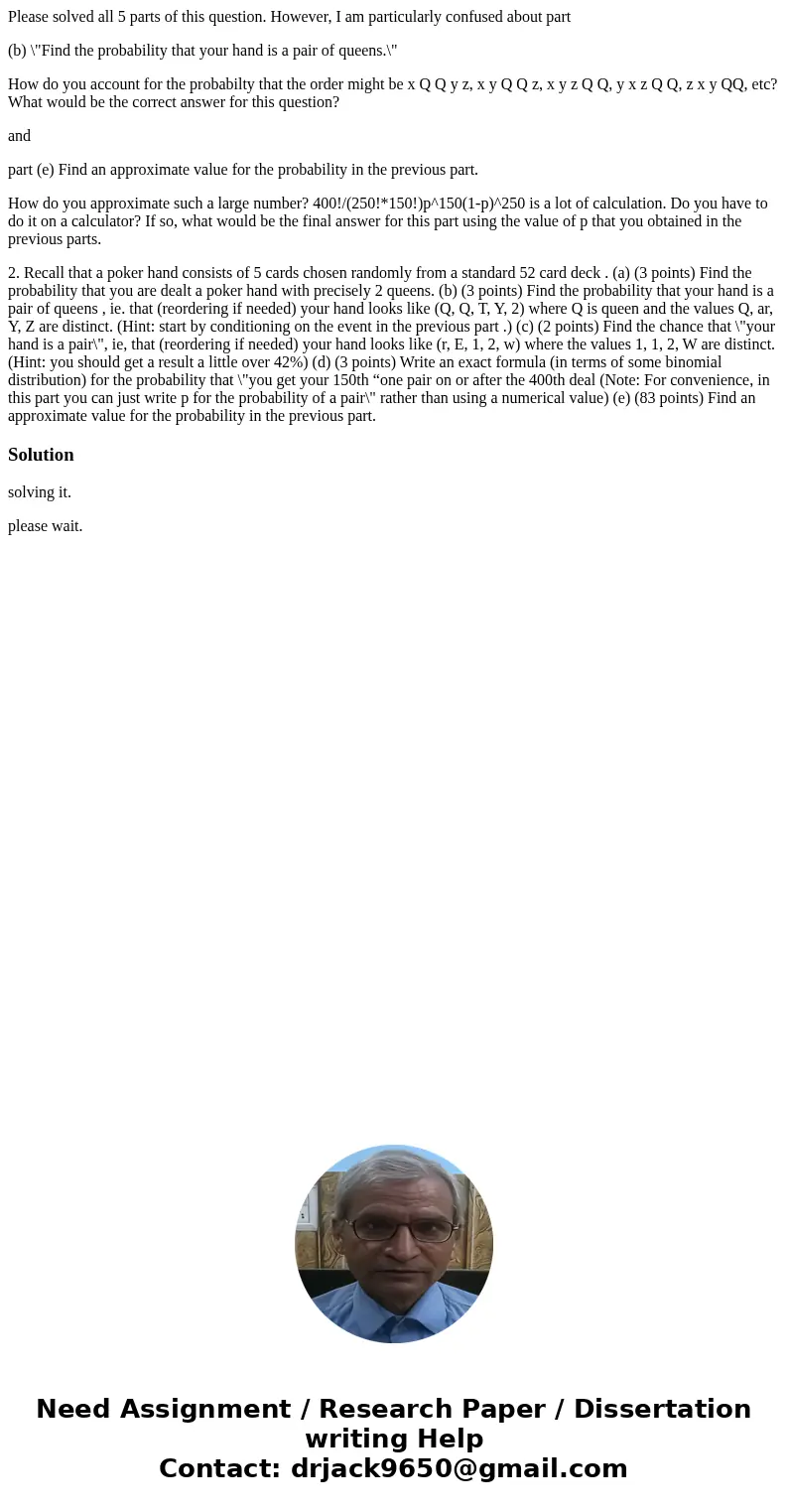 Please solved all 5 parts of this question. However, I am particularly confused about part (b) \ Please solved all 5 parts of this question. However, I am particularly confused about part (b) \