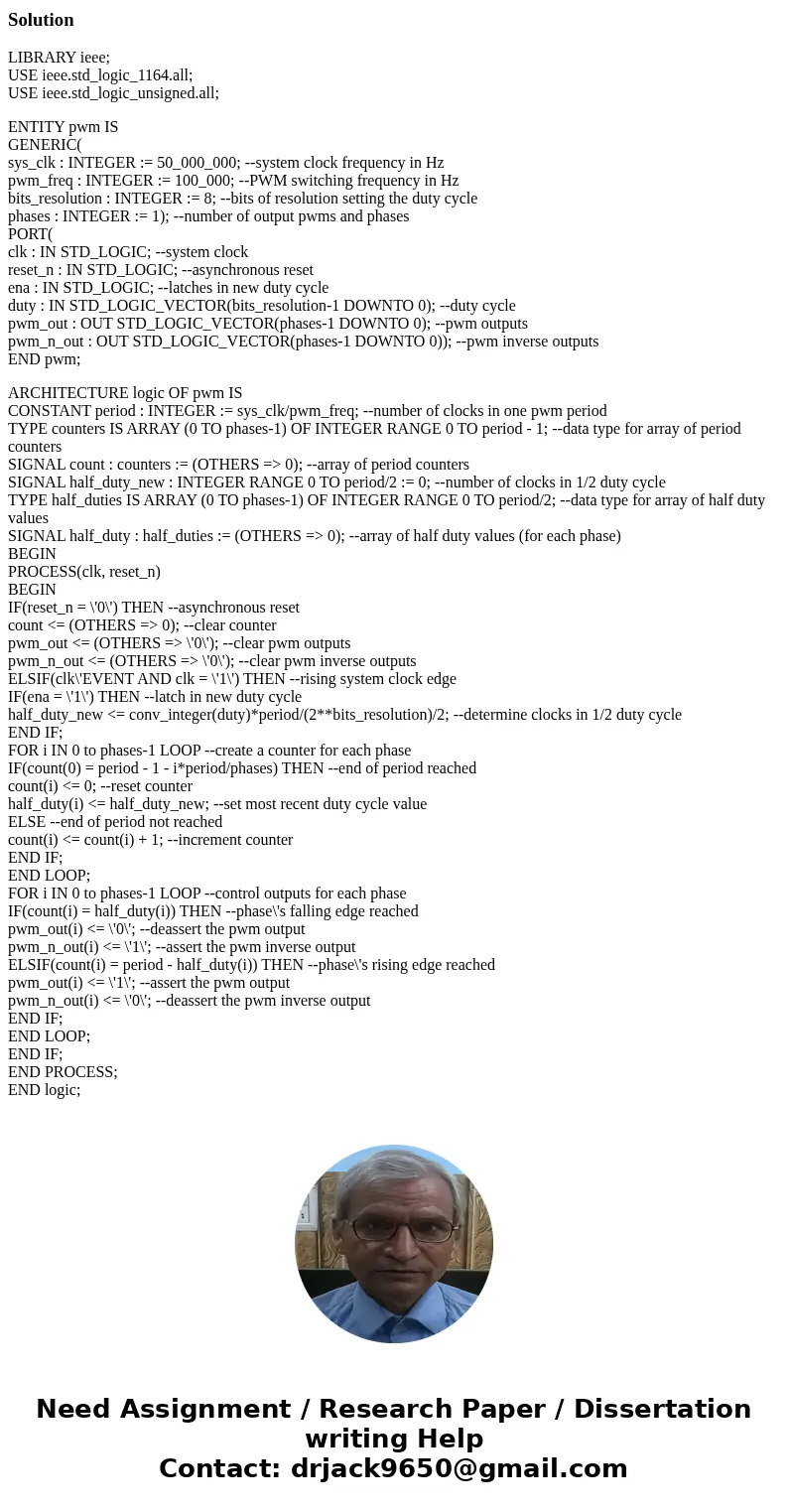 Pulse Width Modulated (PWM) Signal Generator for vhdl Design a digital circuit using behavioral VHDL that will output a pulse width modulated (PWM) output to L  Pulse Width Modulated (PWM) Signal Generator for vhdl Design a digital circuit using behavioral VHDL that will output a pulse width modulated (PWM) output to L