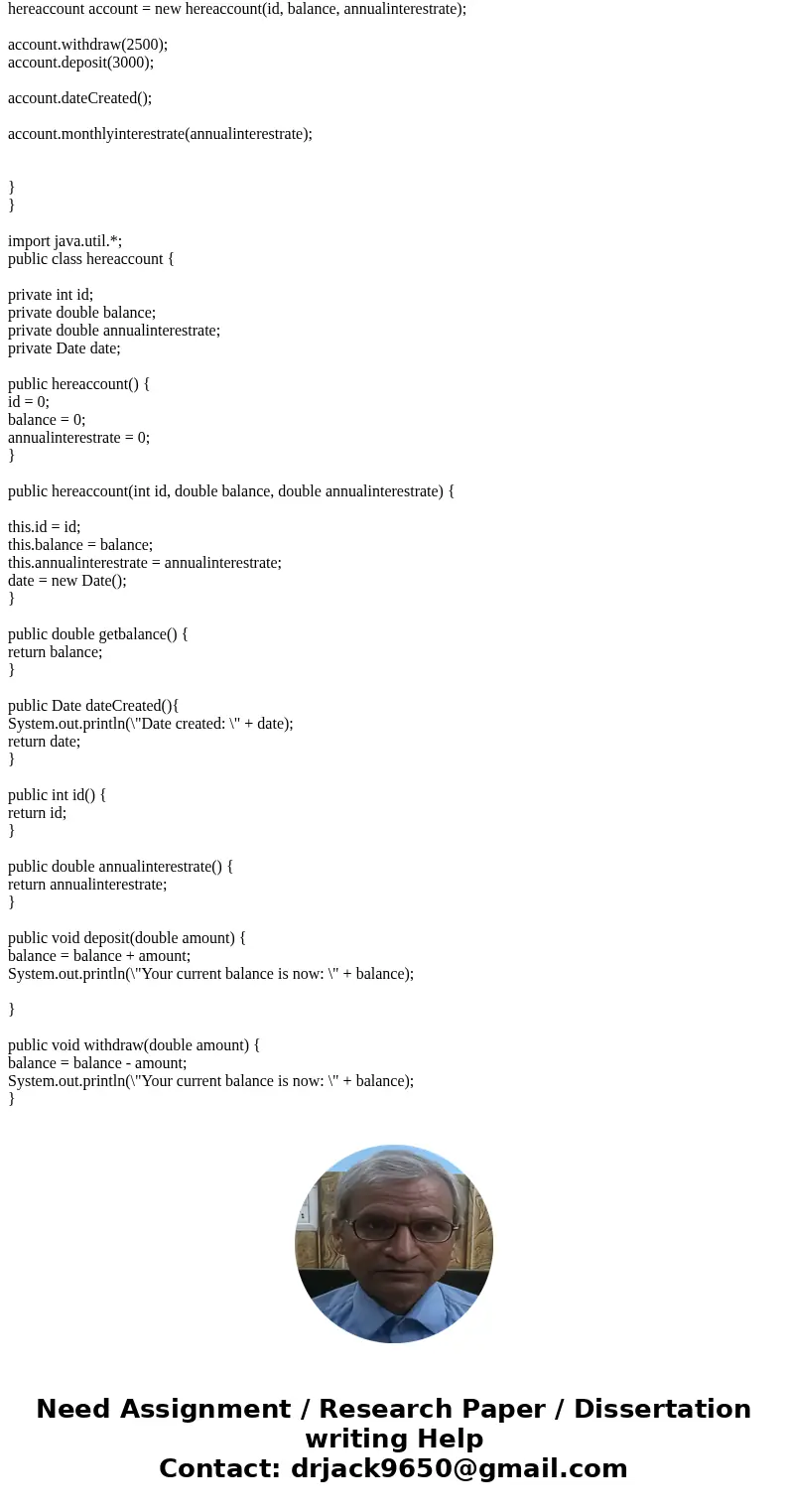 Python assignment: (Game: ATM machine) Use the Account class created in Exercise 7.3 to simulate an ATM machine. Create ten accounts in a list with the ids: 0,  Python assignment: (Game: ATM machine) Use the Account class created in Exercise 7.3 to simulate an ATM machine. Create ten accounts in a list with the ids: 0,