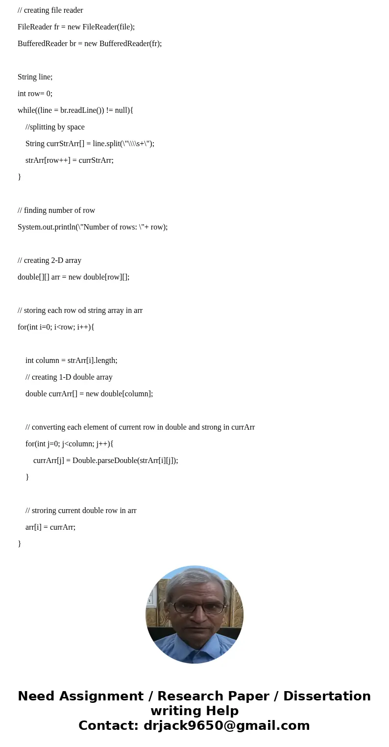 readFile Reads from a file and returns a ragged array of doubles The maximum rows is 10 and the maximum columns for each row is 10 Each row in the file is separ readFile Reads from a file and returns a ragged array of doubles The maximum rows is 10 and the maximum columns for each row is 10 Each row in the file is separ