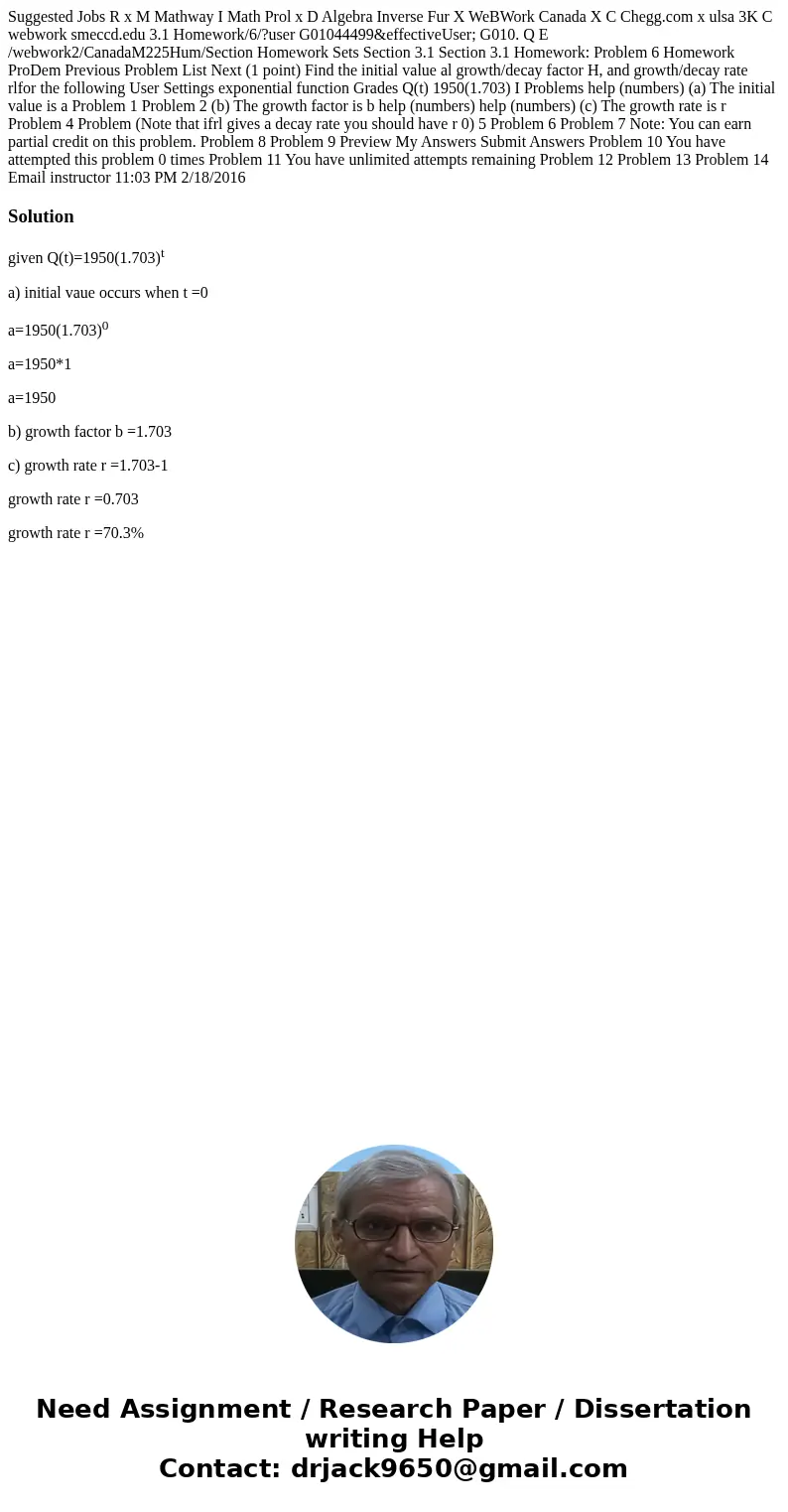 Suggested Jobs R x M Mathway I Math Prol x D Algebra Inverse Fur X WeBWork Canada X C Chegg.com x ulsa 3K C webwork smeccd.edu 3.1 Homework/6/?user G01044499&a  Suggested Jobs R x M Mathway I Math Prol x D Algebra Inverse Fur X WeBWork Canada X C Chegg.com x ulsa 3K C webwork smeccd.edu 3.1 Homework/6/?user G01044499&a