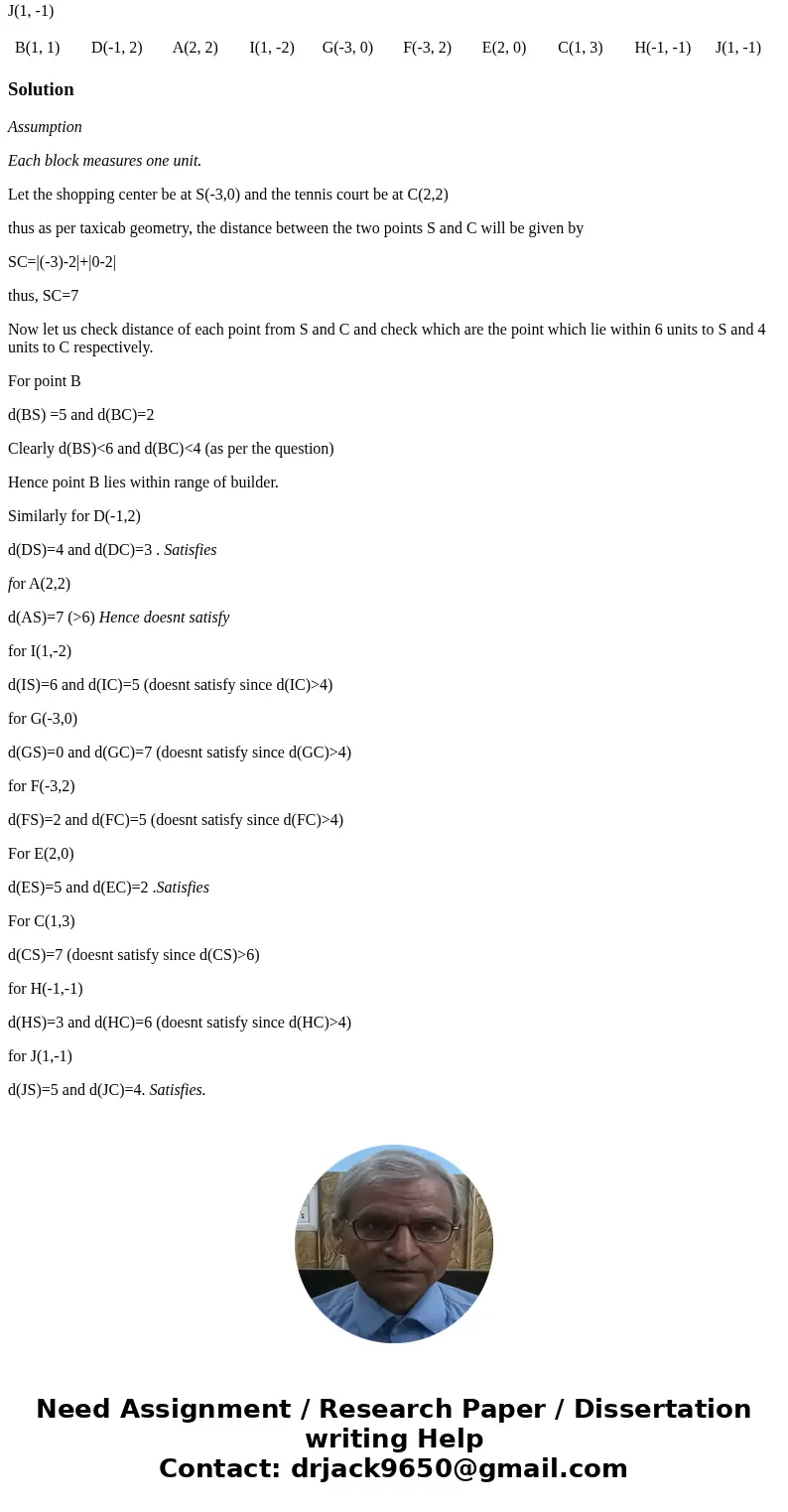 This question should be answerd using taxicab geometry. A builder wants to put up an apartment building within six blocks of the shopping center (-3, 0) and wit This question should be answerd using taxicab geometry. A builder wants to put up an apartment building within six blocks of the shopping center (-3, 0) and wit