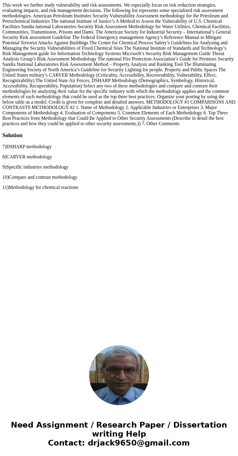 This week we further study vulnerability and risk assessments. We especially focus on risk reduction strategies, evaluating impacts, and risk management decisio This week we further study vulnerability and risk assessments. We especially focus on risk reduction strategies, evaluating impacts, and risk management decisio