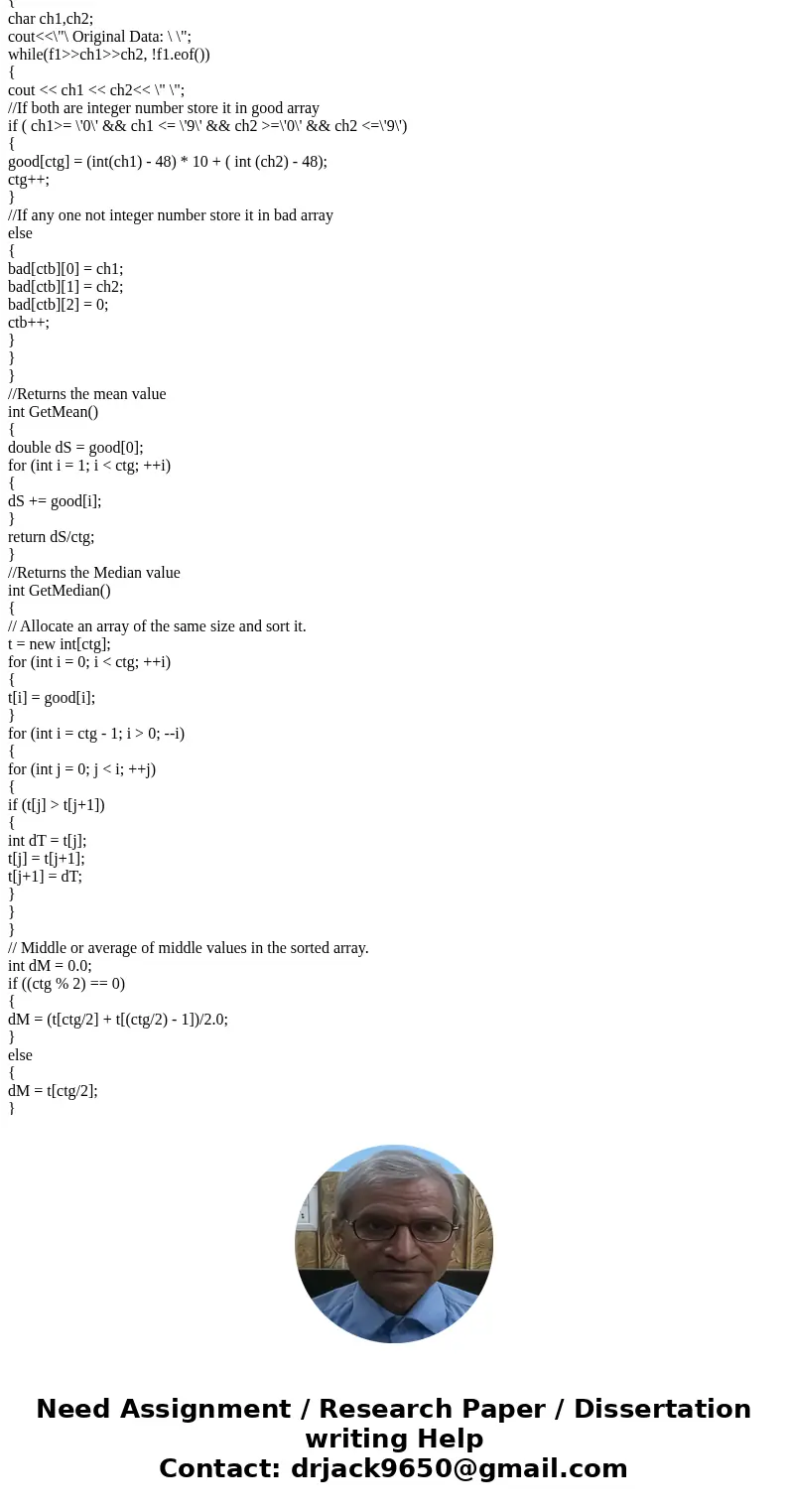Using C++ and codeblocks: This assignment is to demonstrate the use of FUNCTIONS and ARRAYS. Write a program that meets the following requirements: 1. Read in a Using C++ and codeblocks: This assignment is to demonstrate the use of FUNCTIONS and ARRAYS. Write a program that meets the following requirements: 1. Read in a