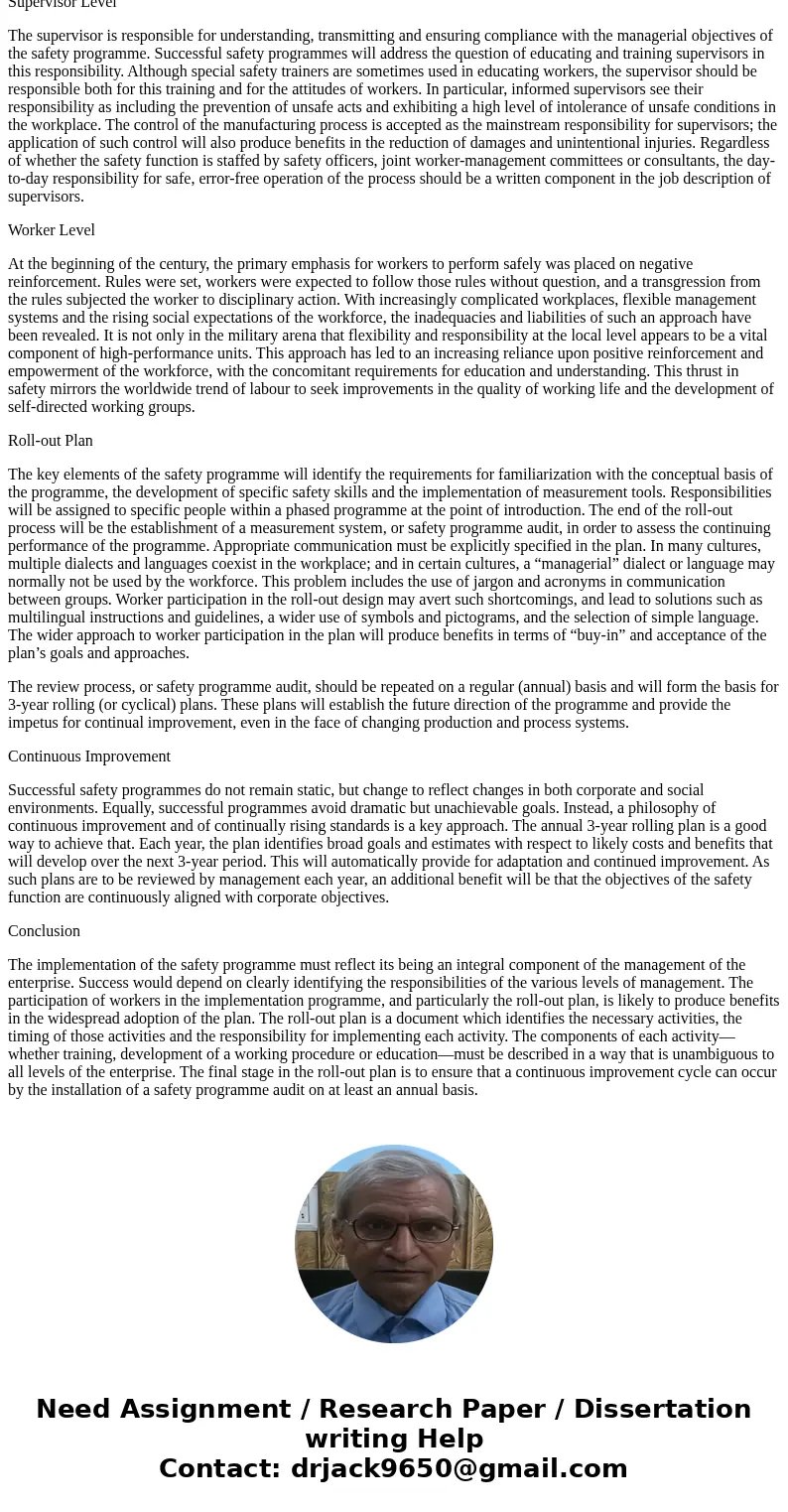 what is the appropriate awareness level and safety knowledge required for the modification of a safety program?SolutionAnswer : Mounting evidence suggests that  what is the appropriate awareness level and safety knowledge required for the modification of a safety program?SolutionAnswer : Mounting evidence suggests that