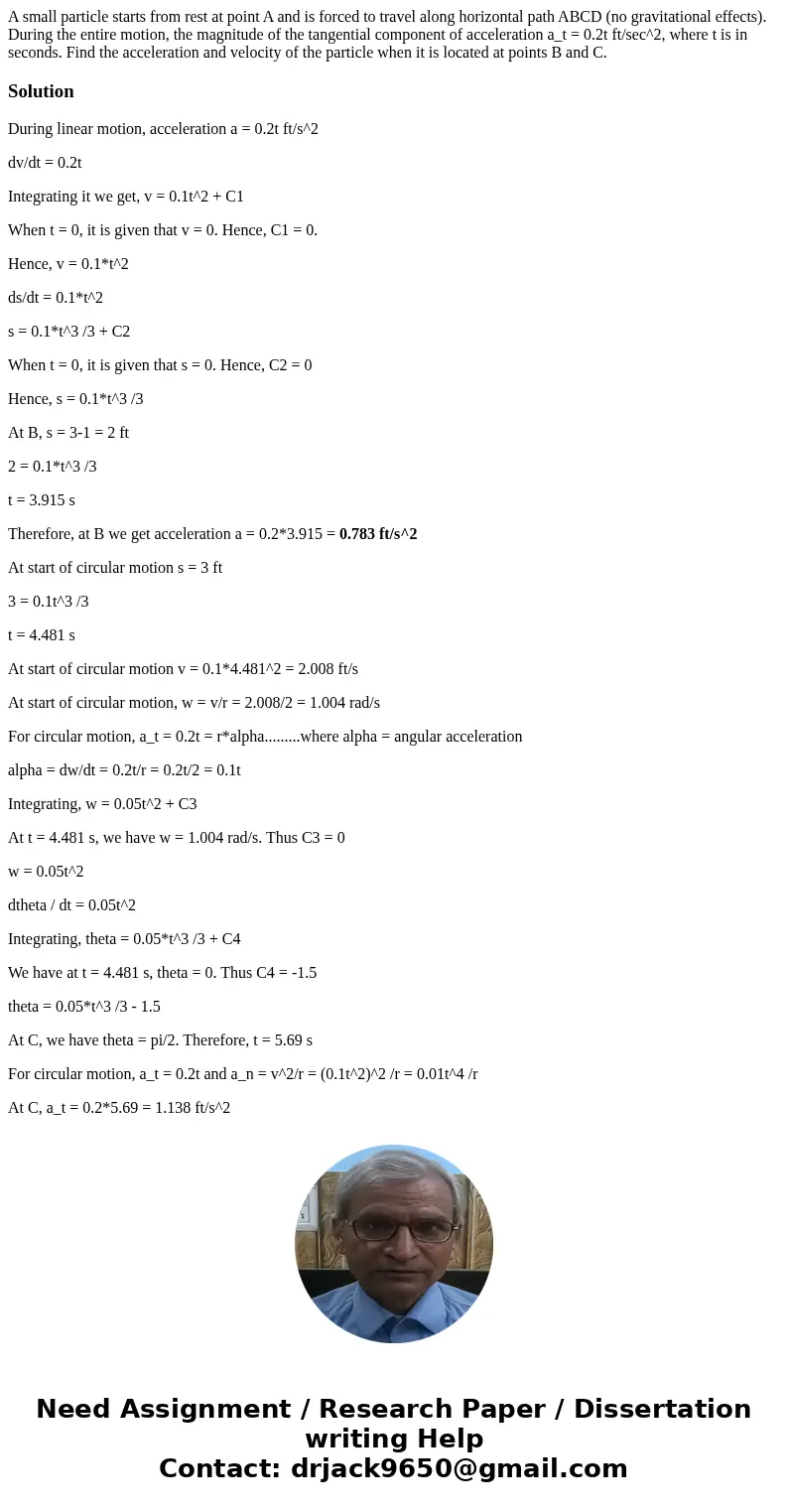 A small particle starts from rest at point A and is forced to travel along horizontal path ABCD (no gravitational effects). During the entire motion, the magni  A small particle starts from rest at point A and is forced to travel along horizontal path ABCD (no gravitational effects). During the entire motion, the magni