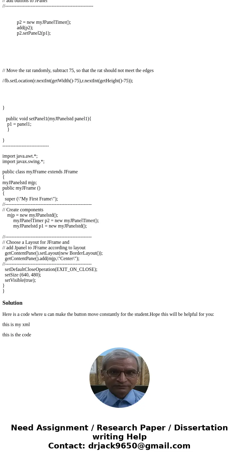 Any thoughts on this, i can get it to run but can\'t pass code around and the button doesnt move around. i didnt pass the student, or the app.java. What will yo Any thoughts on this, i can get it to run but can\'t pass code around and the button doesnt move around. i didnt pass the student, or the app.java. What will yo