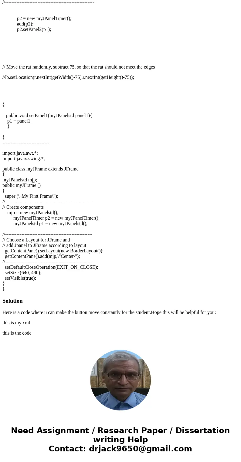 Any thoughts on this, i can get it to run but can\'t pass code around and the button doesnt move around. i didnt pass the student, or the app.java. What will yo Any thoughts on this, i can get it to run but can\'t pass code around and the button doesnt move around. i didnt pass the student, or the app.java. What will yo