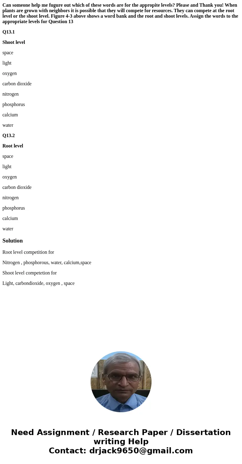 Can someone help me fugure out which of these words are for the appropite levels? Please and Thank you! When plants are grown with neighbors it is possible that