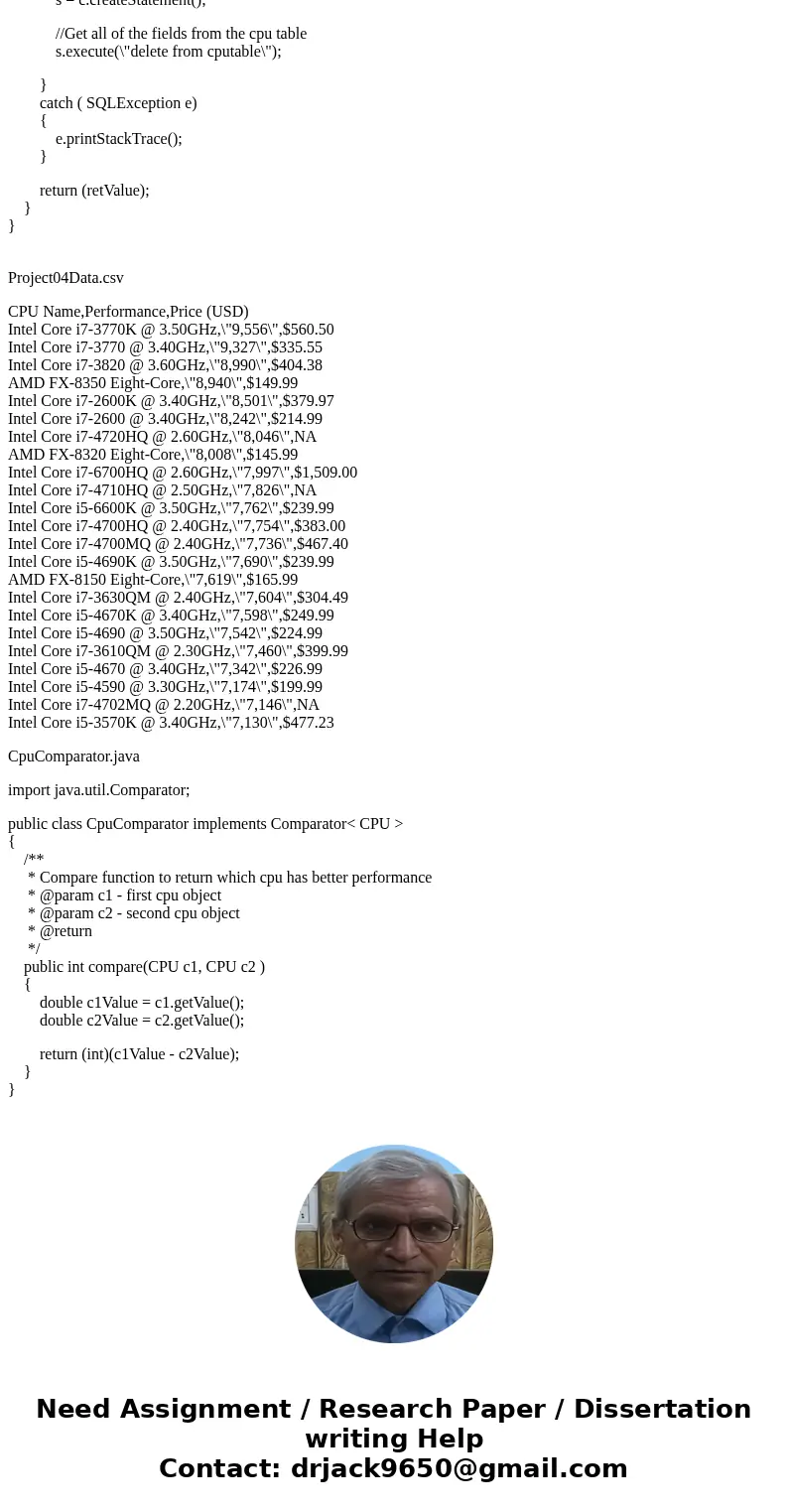 Create a JAVA program that performs file IO and database interaction via SQL. The program needs to read data from the provided file: \